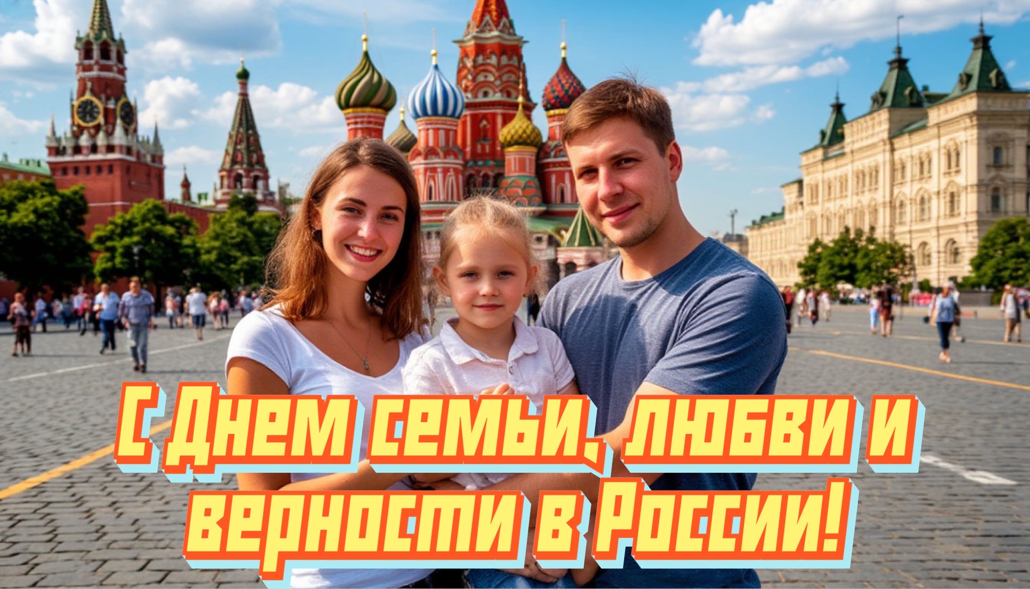 Открытка с Днем семьи, любви и верности