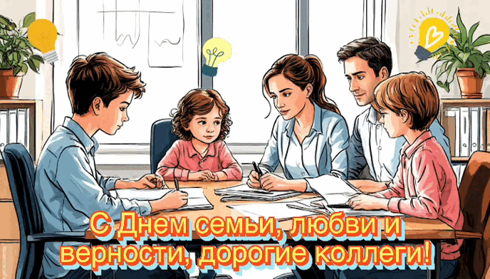Гиф с Днем семьи, любви и верности