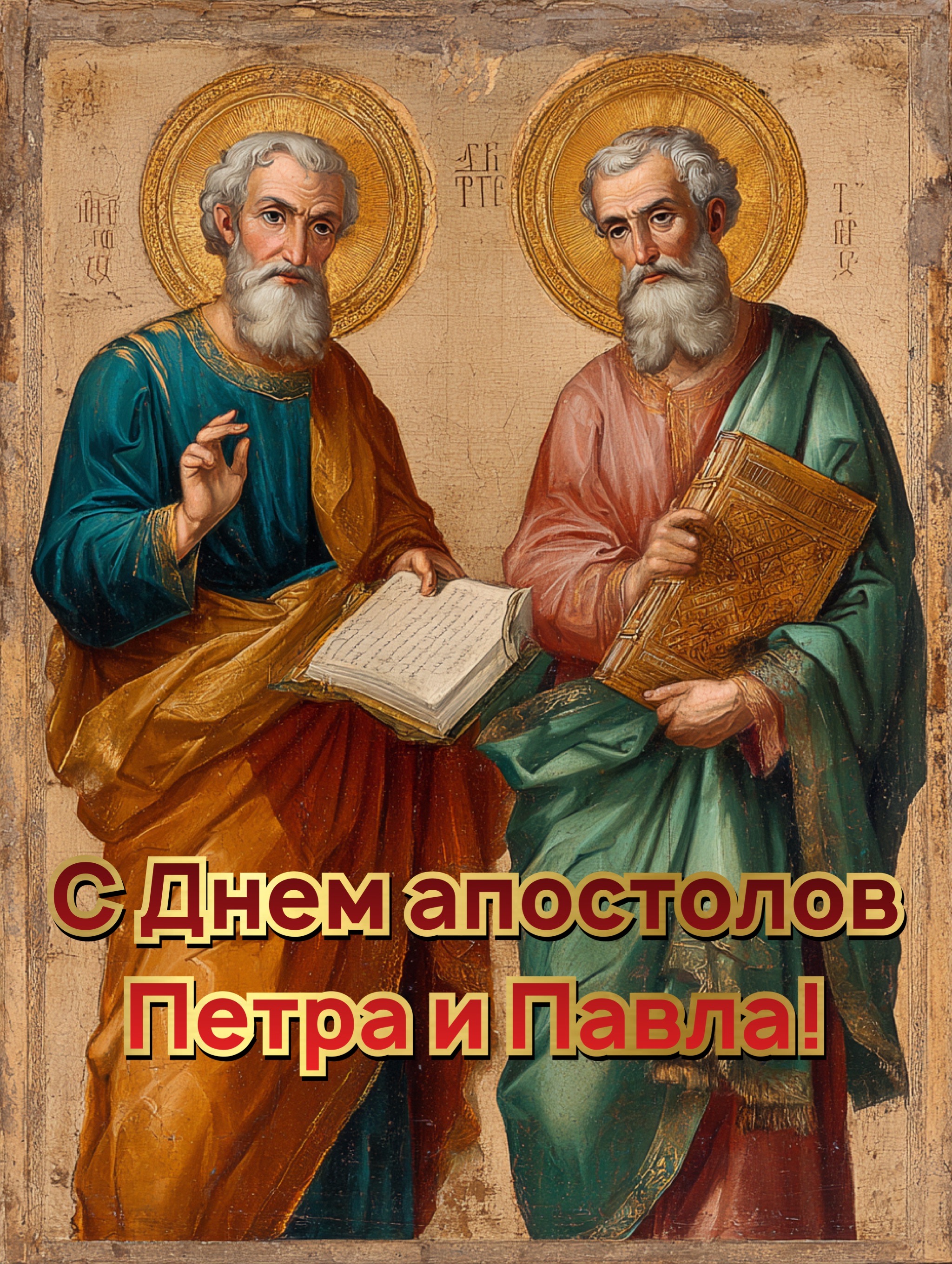 Открытка с Днем Петра и Павла