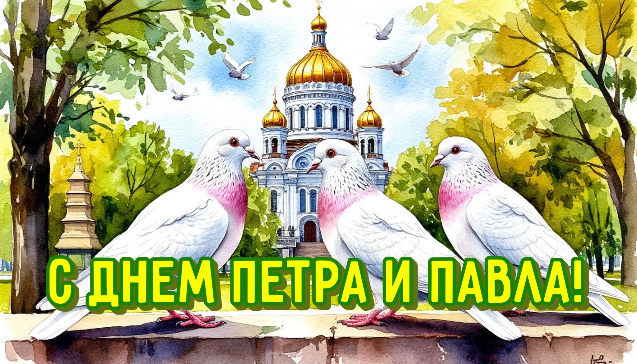 Открытка с Днем Петра и Павла