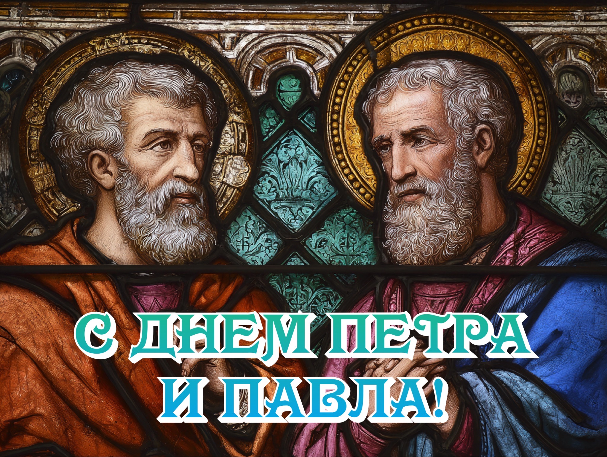 Открытка с Днем Петра и Павла