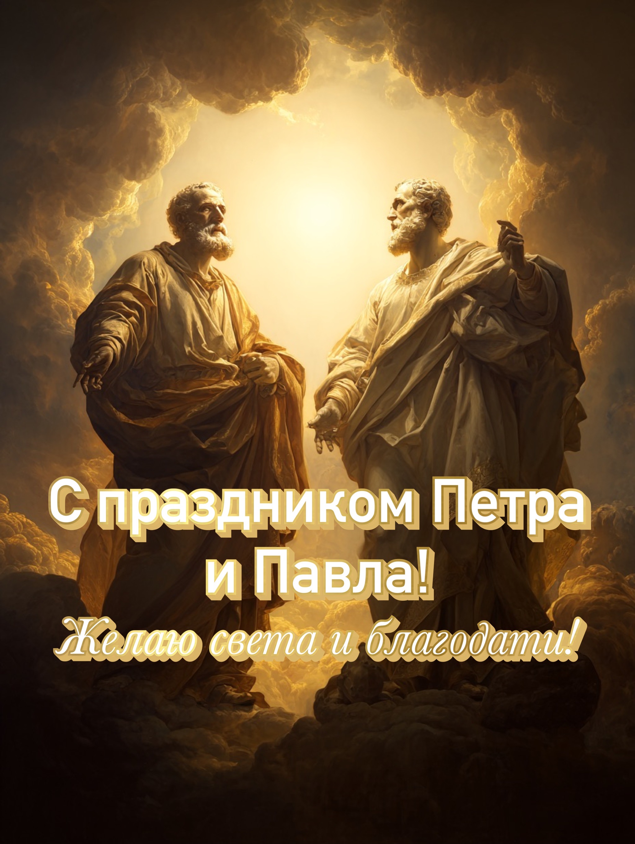Открытка с Днем Петра и Павла