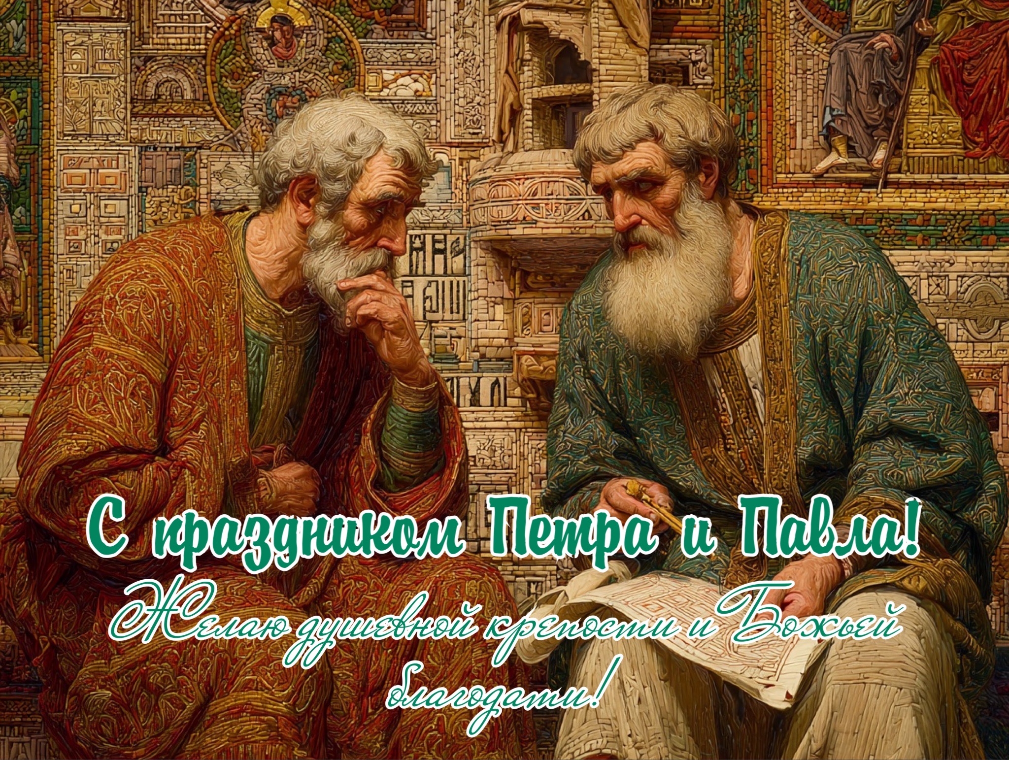 Открытка с Днем Петра и Павла