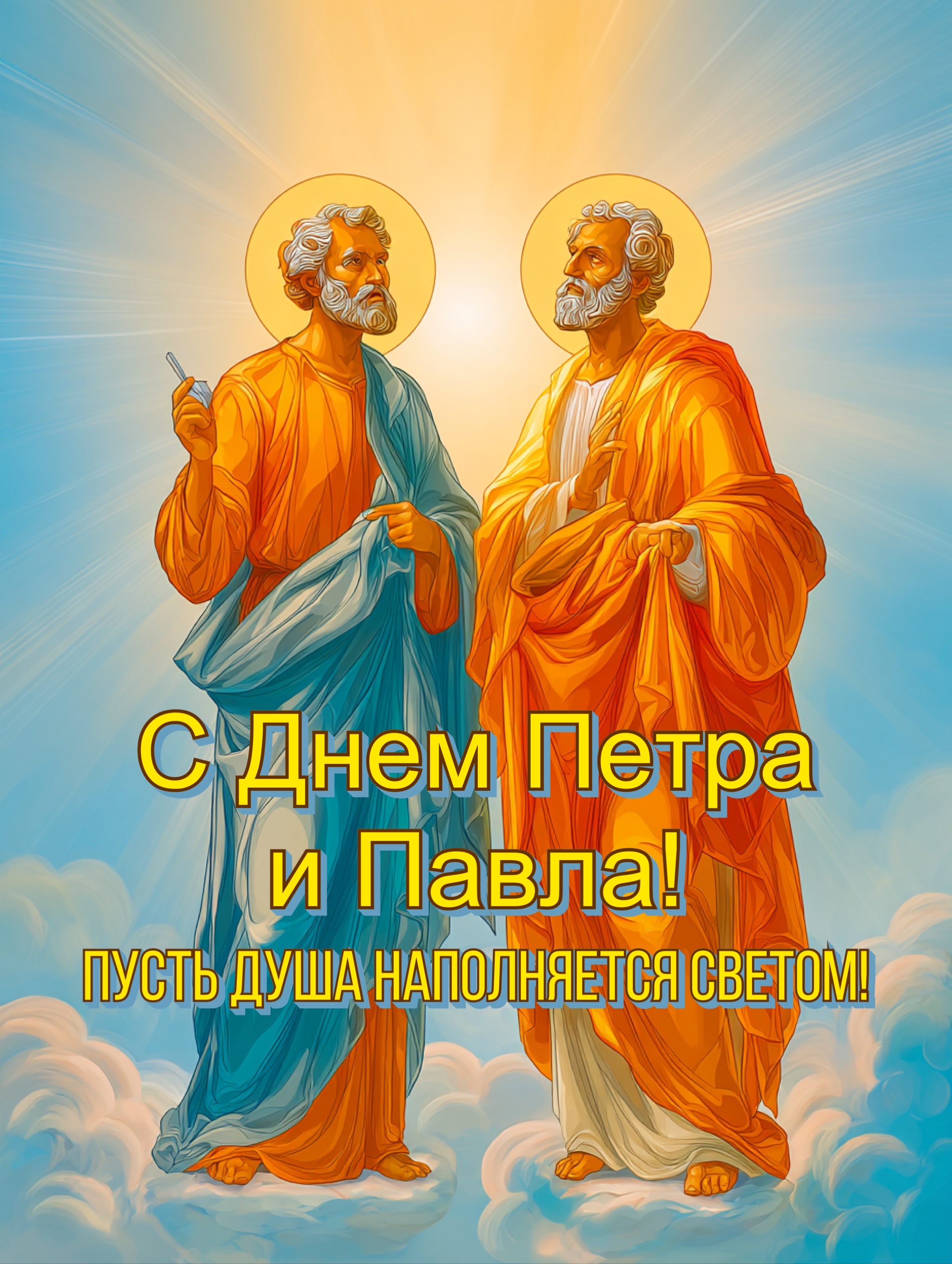 Открытка с Днем Петра и Павла