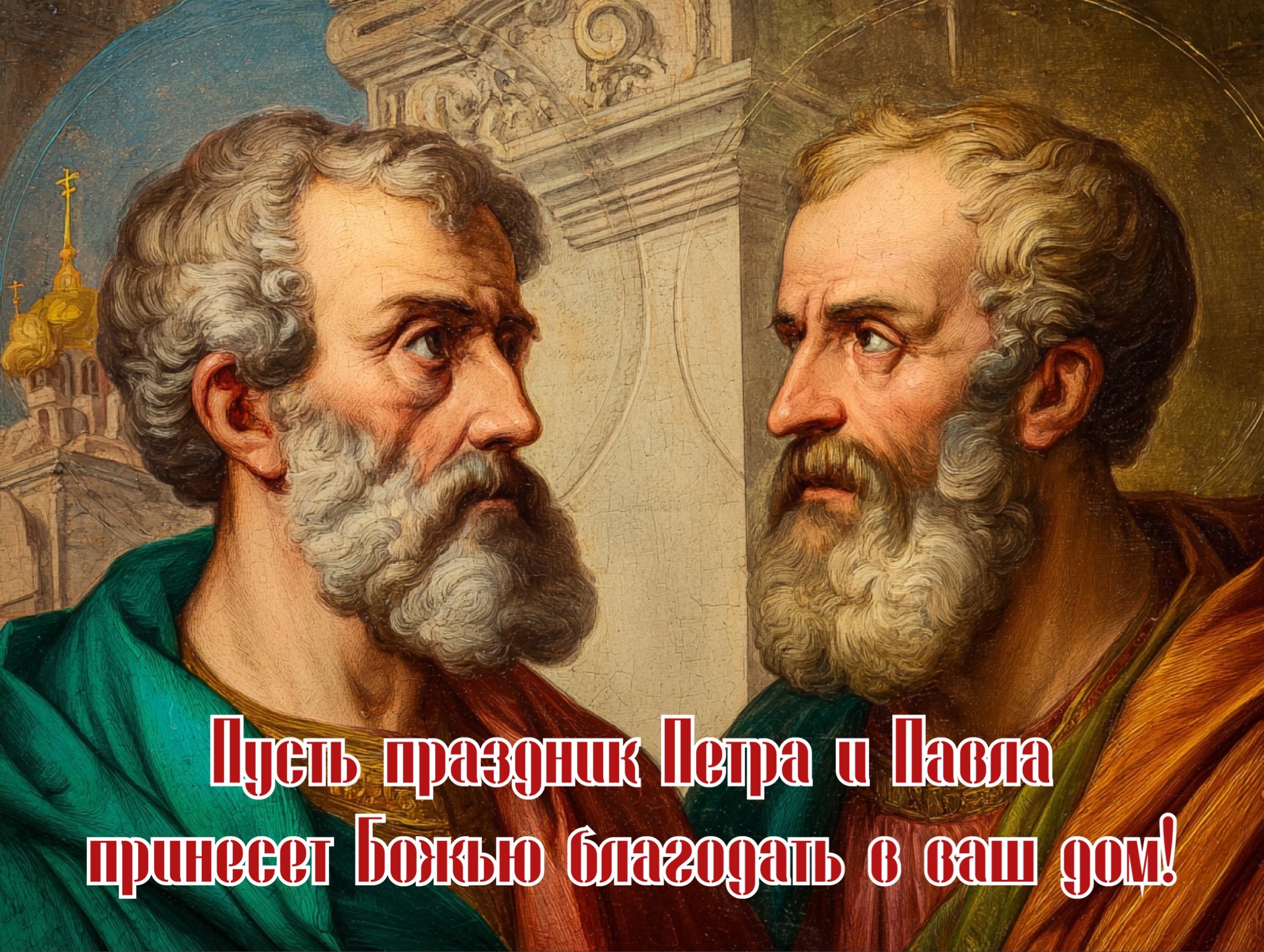 Открытка с Днем Петра и Павла