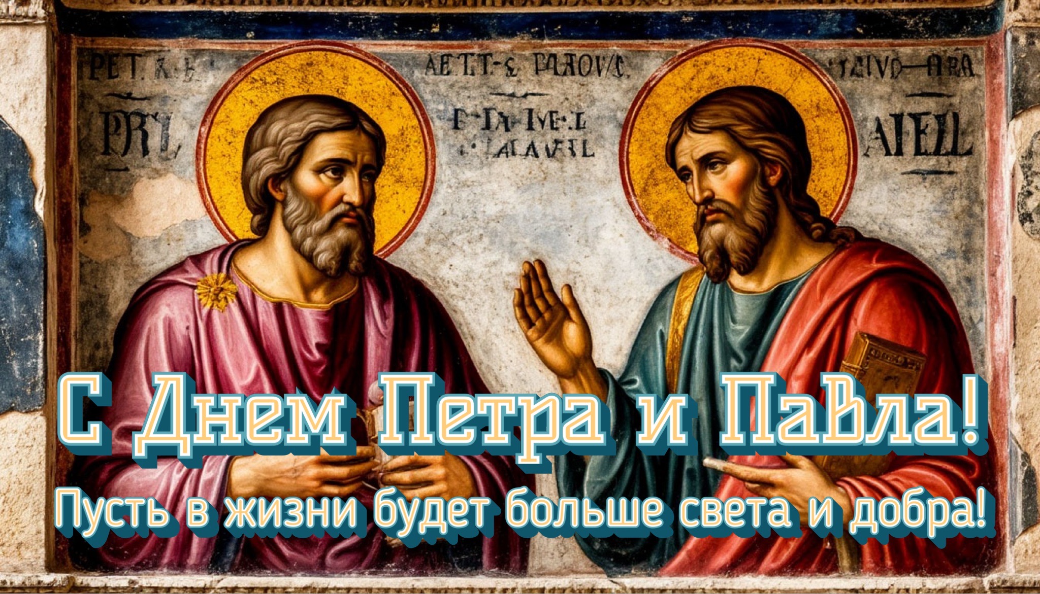 Открытка с Днем Петра и Павла