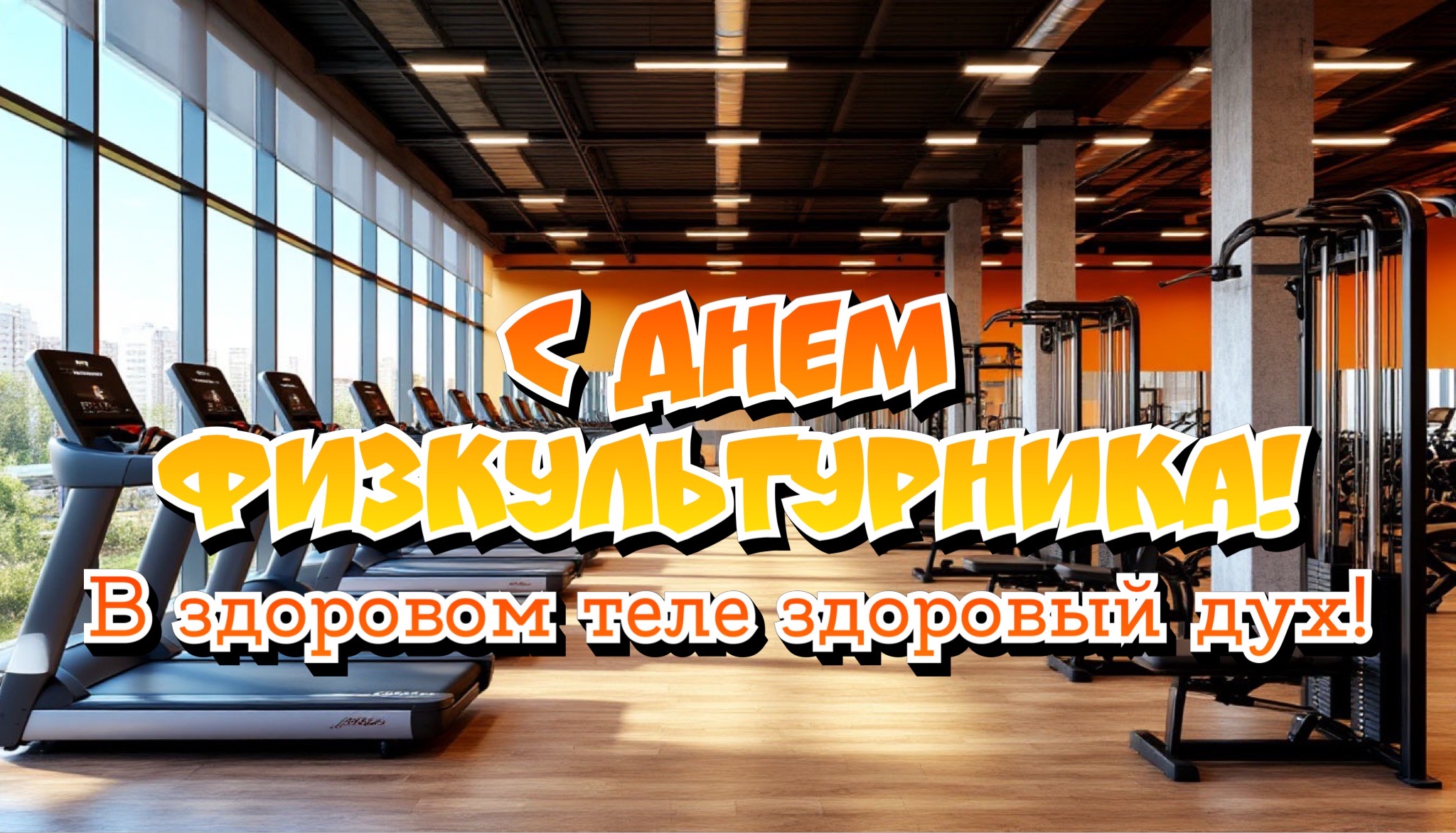 Открытка с Днем физкультурника