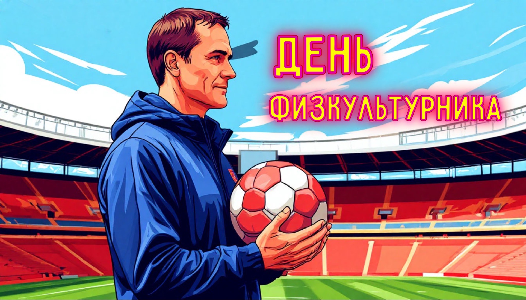 Открытка с Днем физкультурника