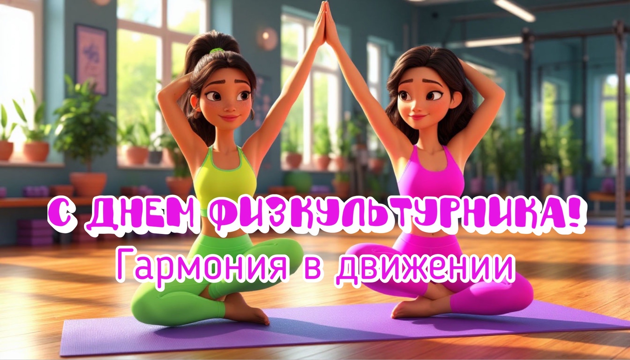 Открытка с Днем физкультурника