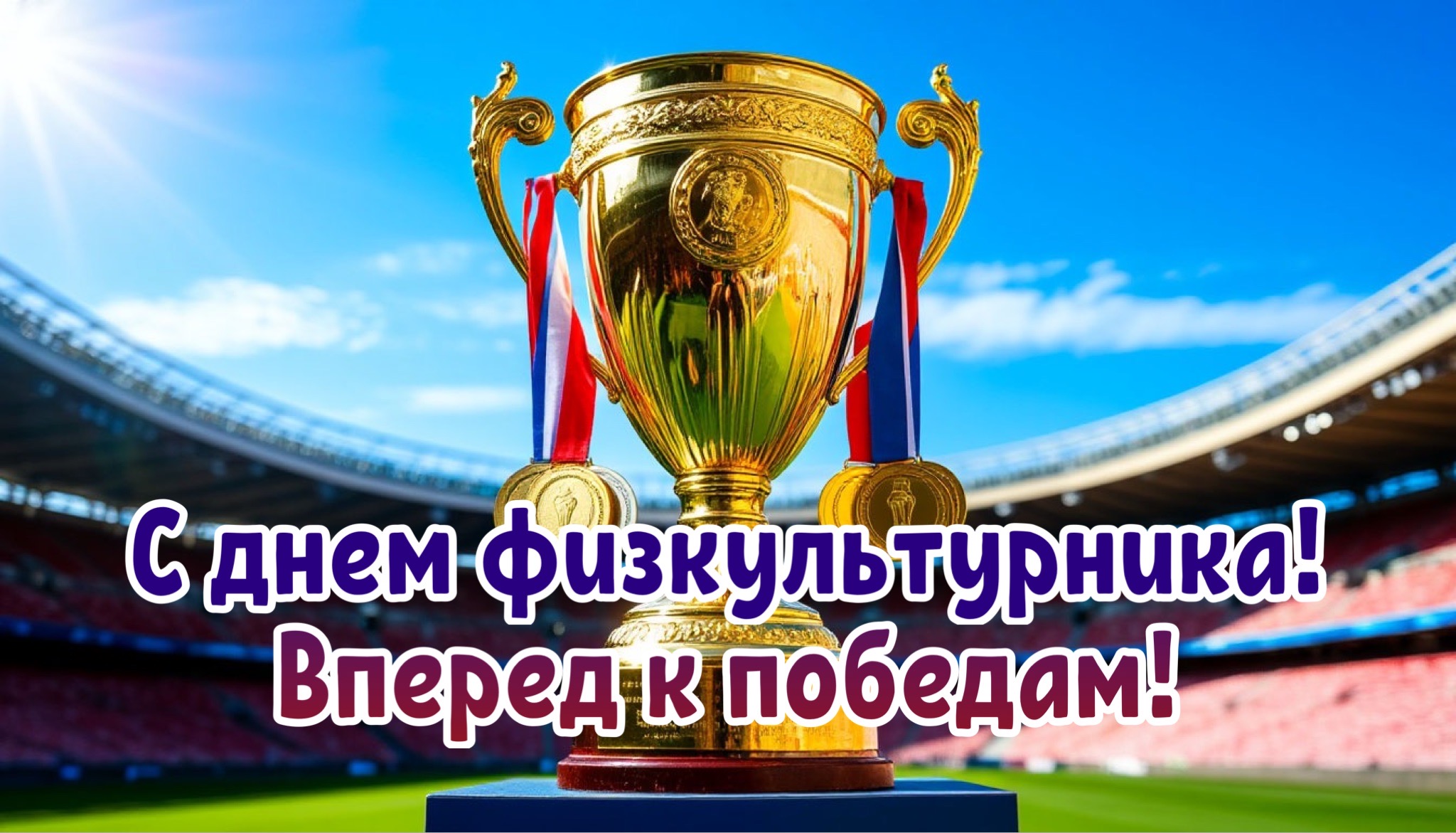 Открытка с Днем физкультурника