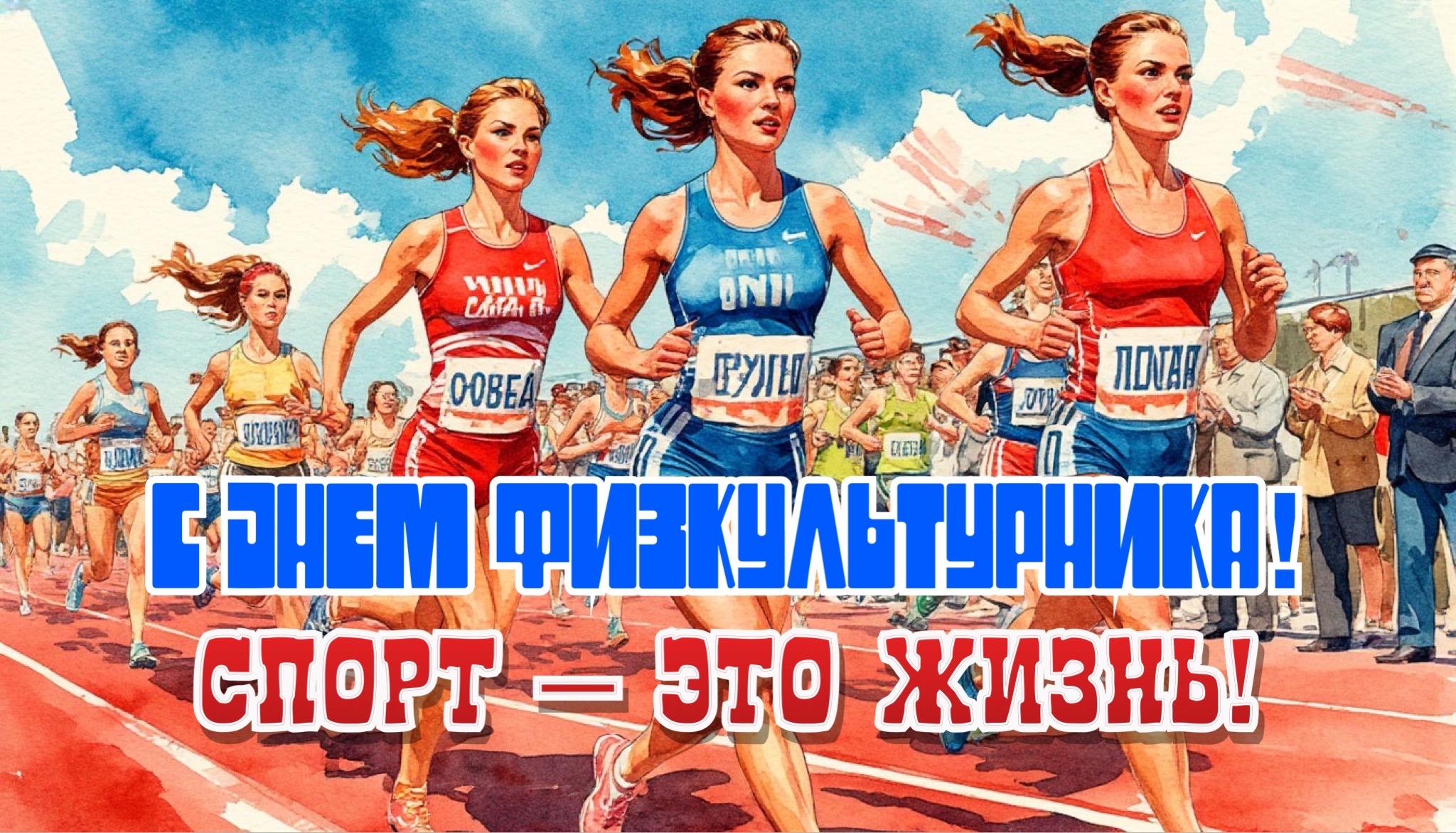 Открытка с Днем физкультурника