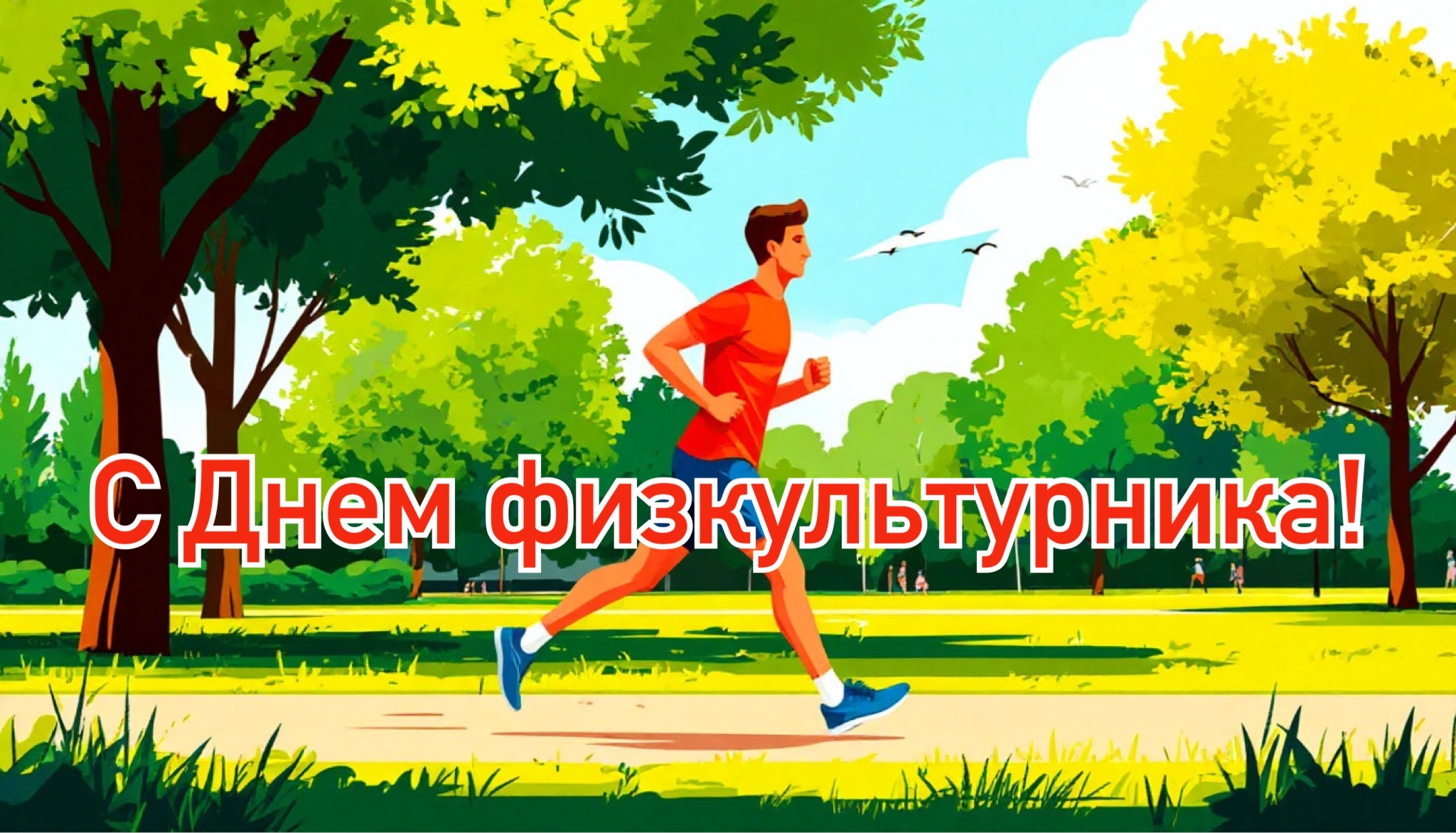 Открытка с Днем физкультурника