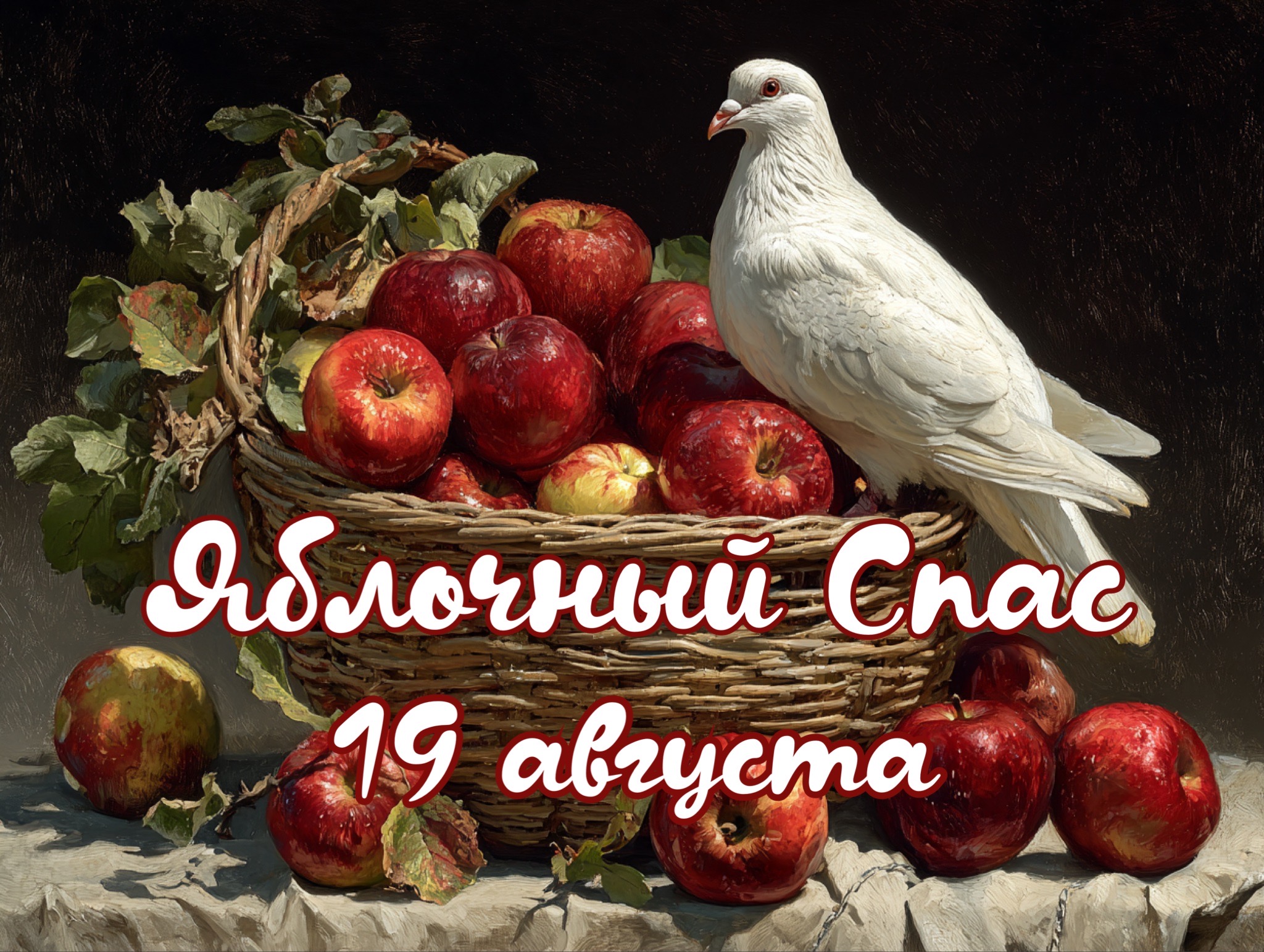 Открытка с Яблочным Спасом