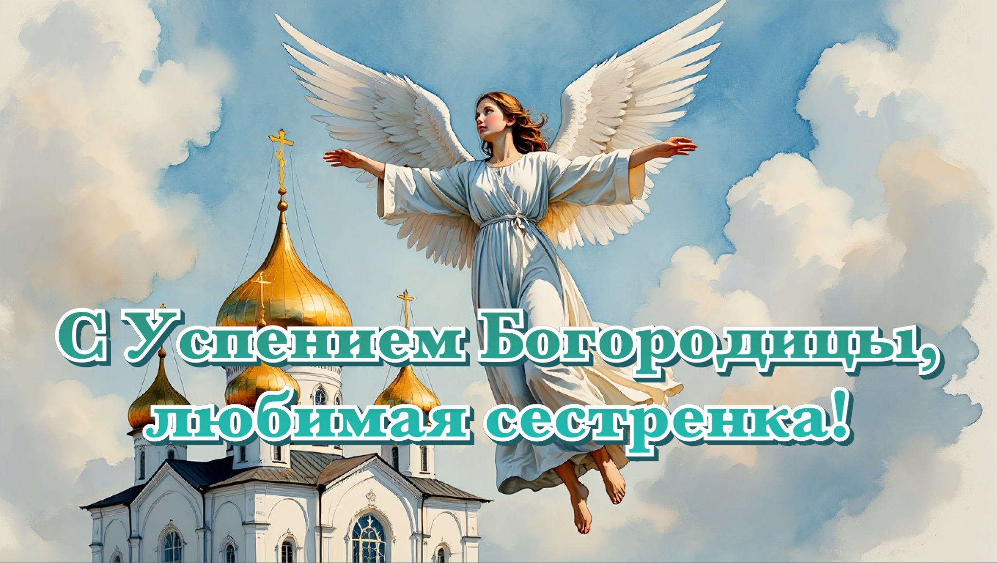 Открытка с Успением Богородицы