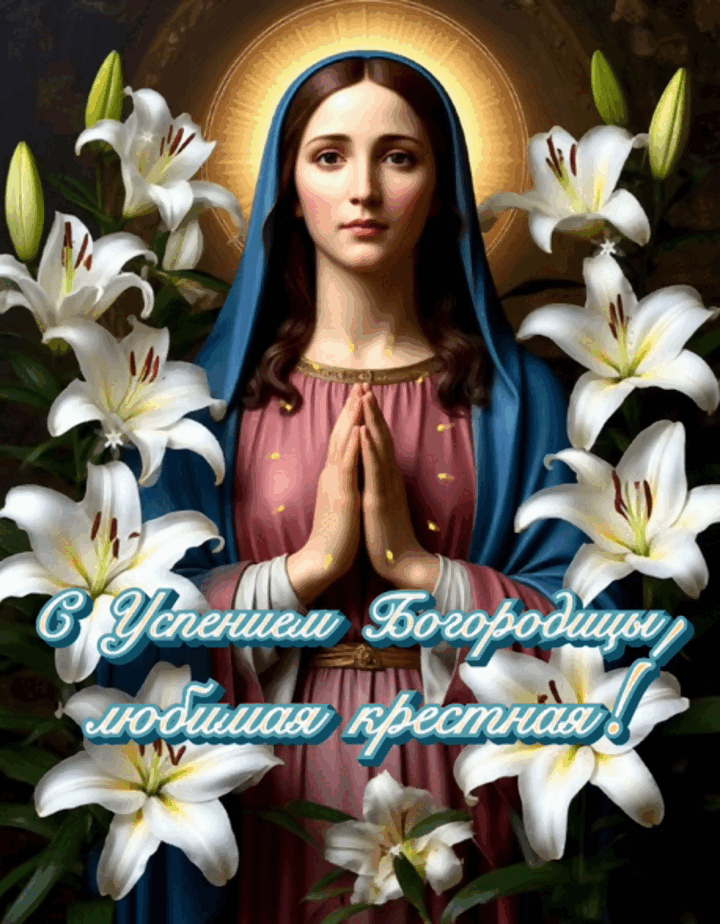 Гиф с Успением Богородицы