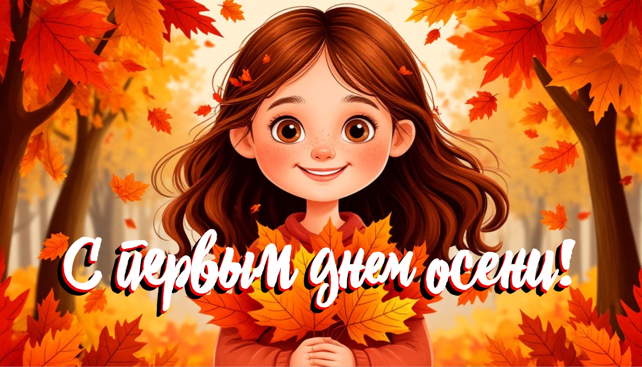 Открытка с первым днем осени