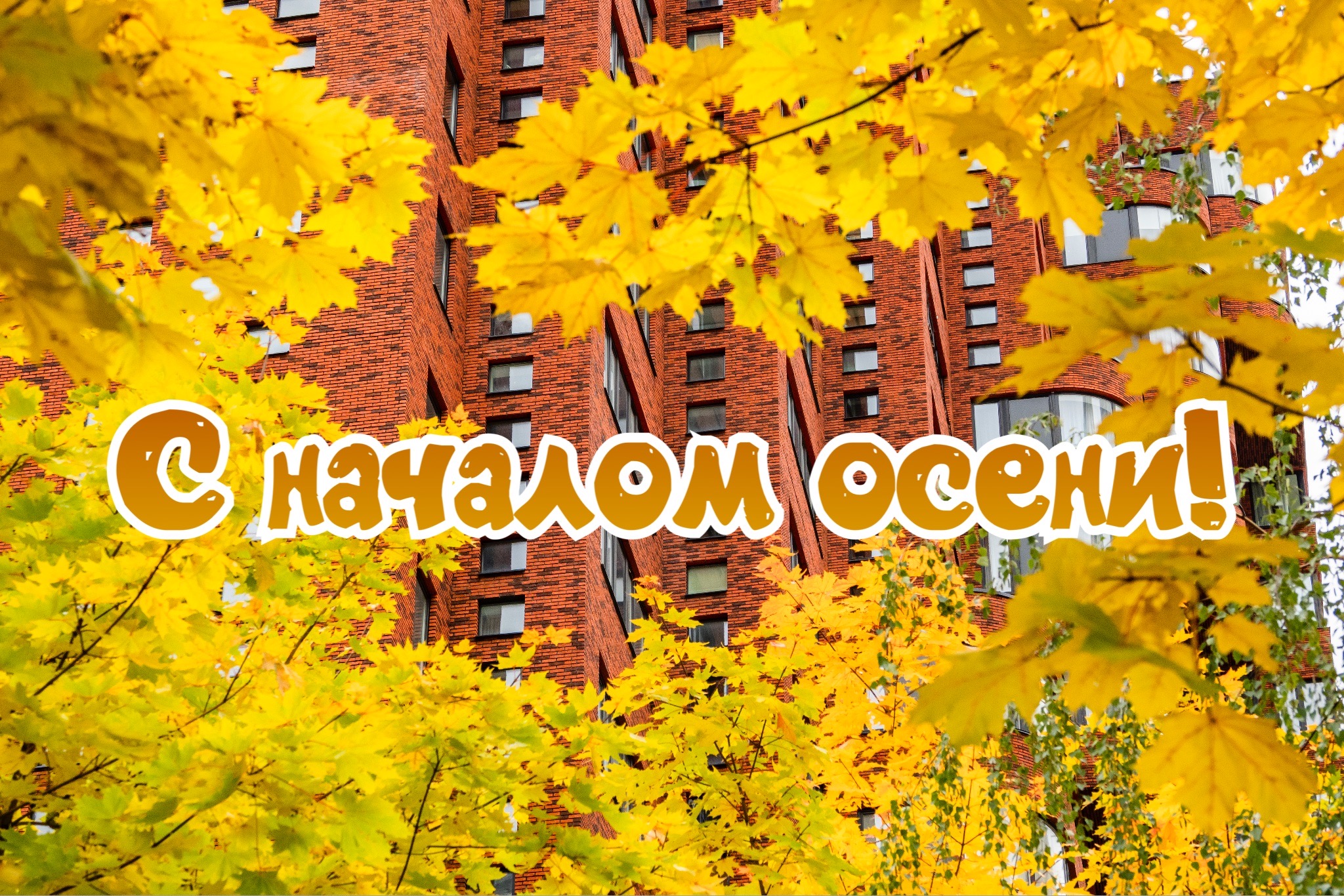 Открытка с первым днем осени