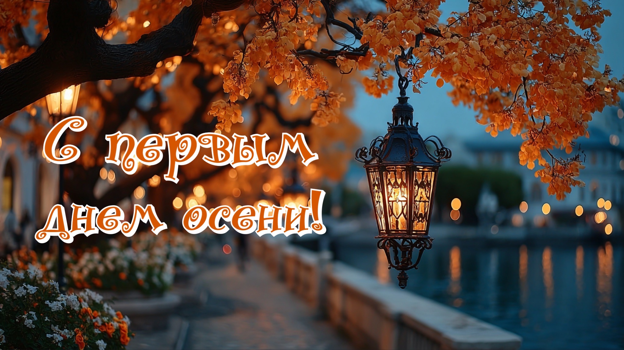 Открытка с первым днем осени