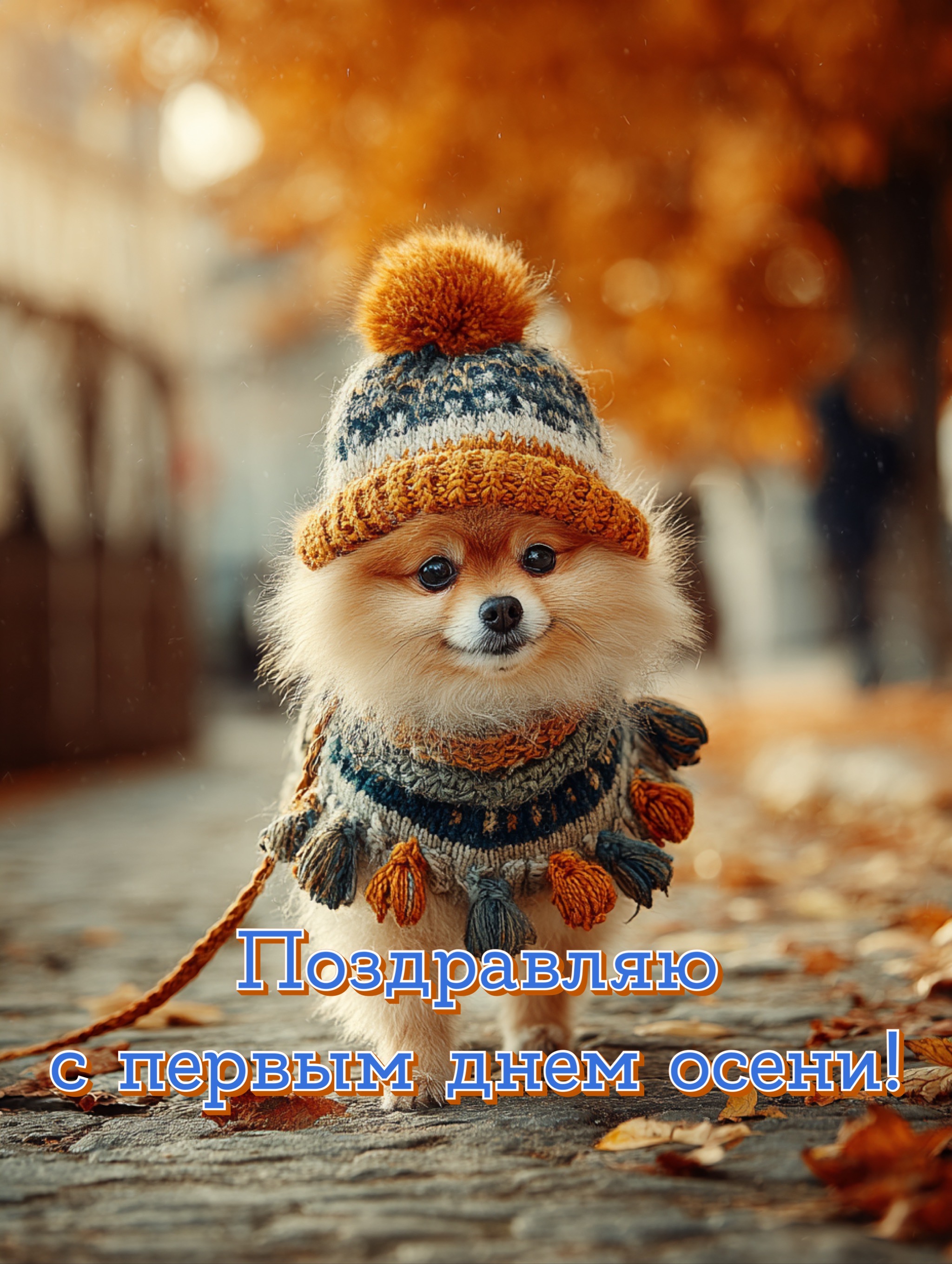 Открытка с первым днем осени