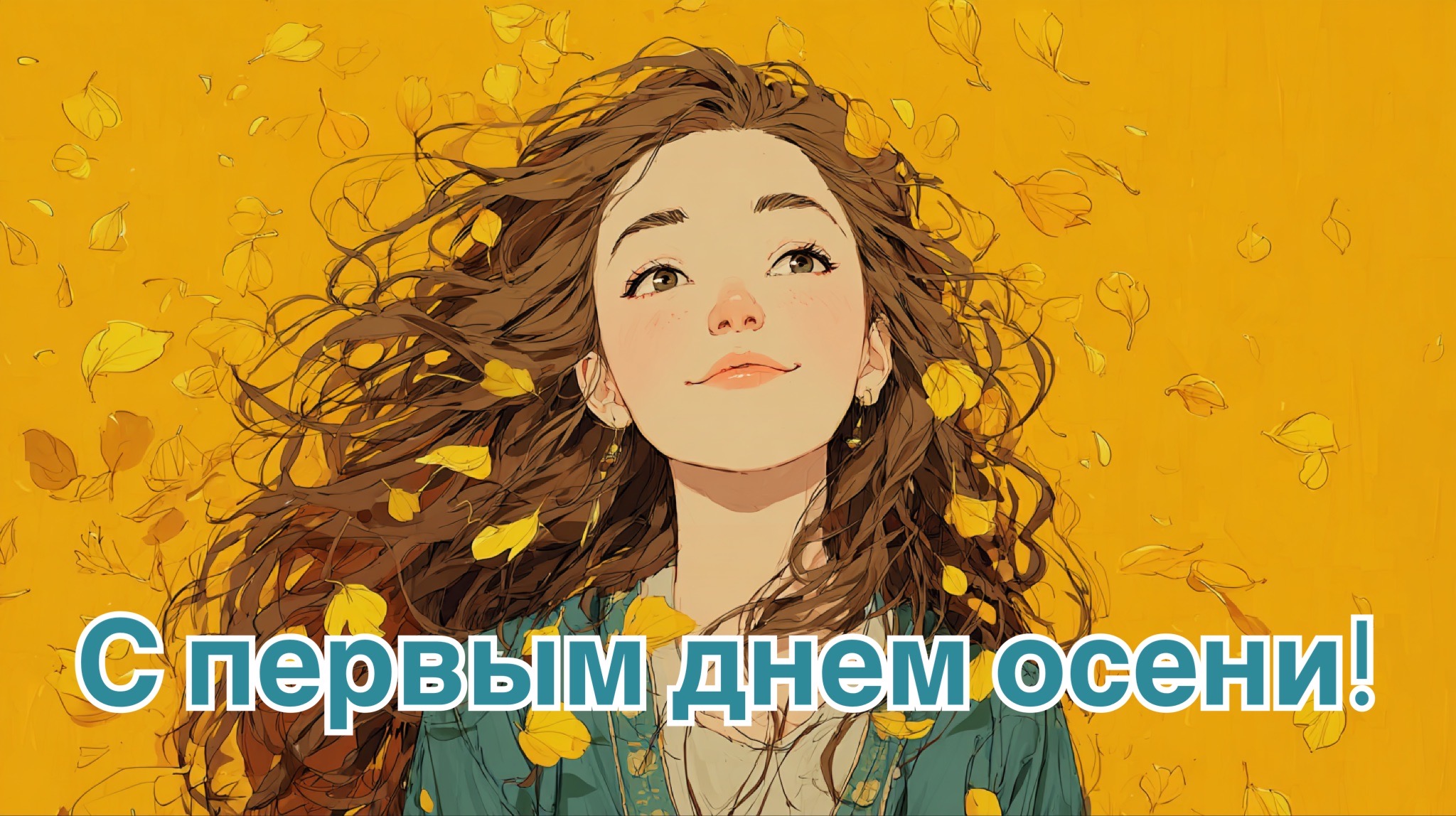 Открытка с первым днем осени