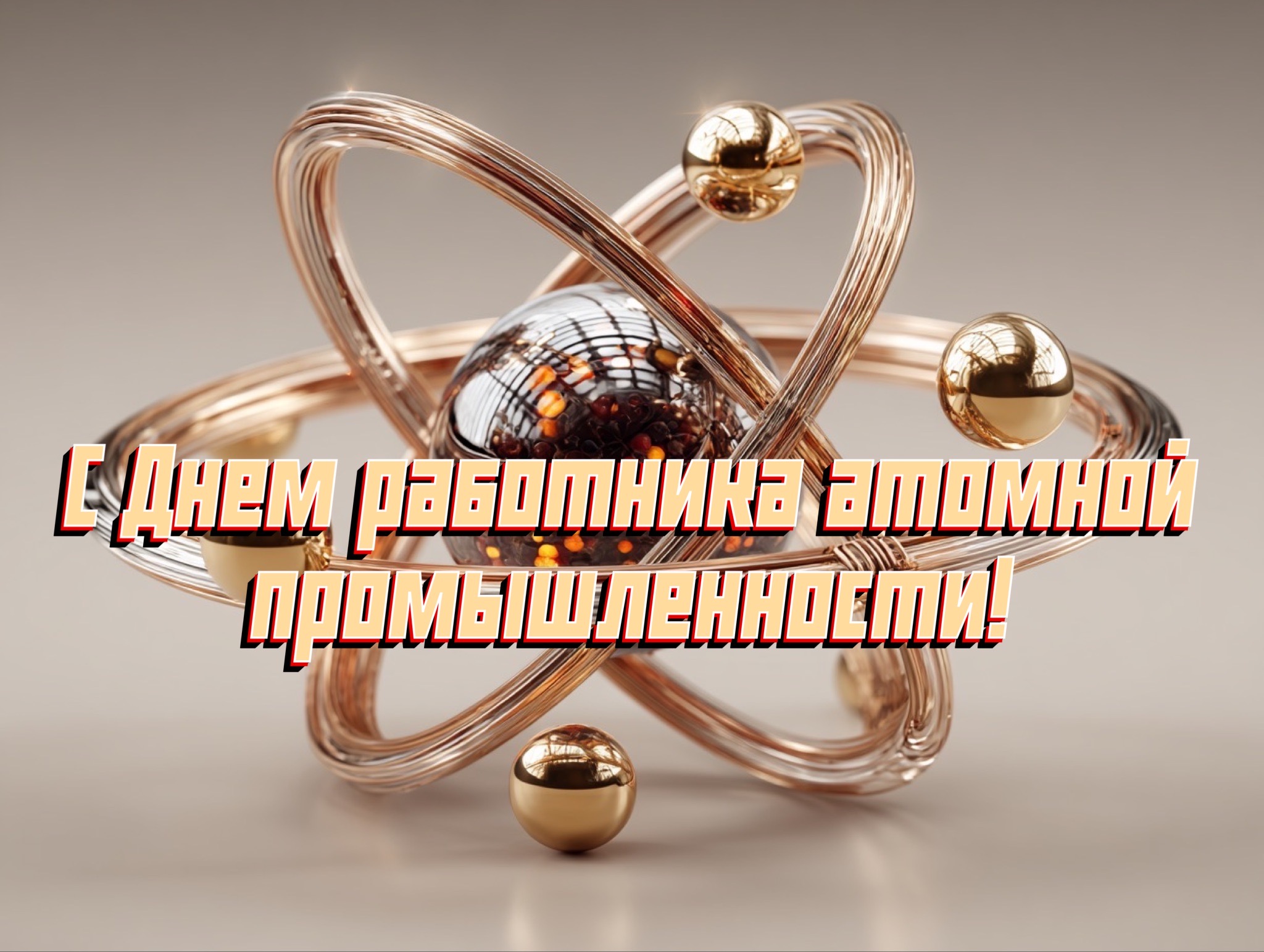 Открытка с Днем работника атомной промышленности
