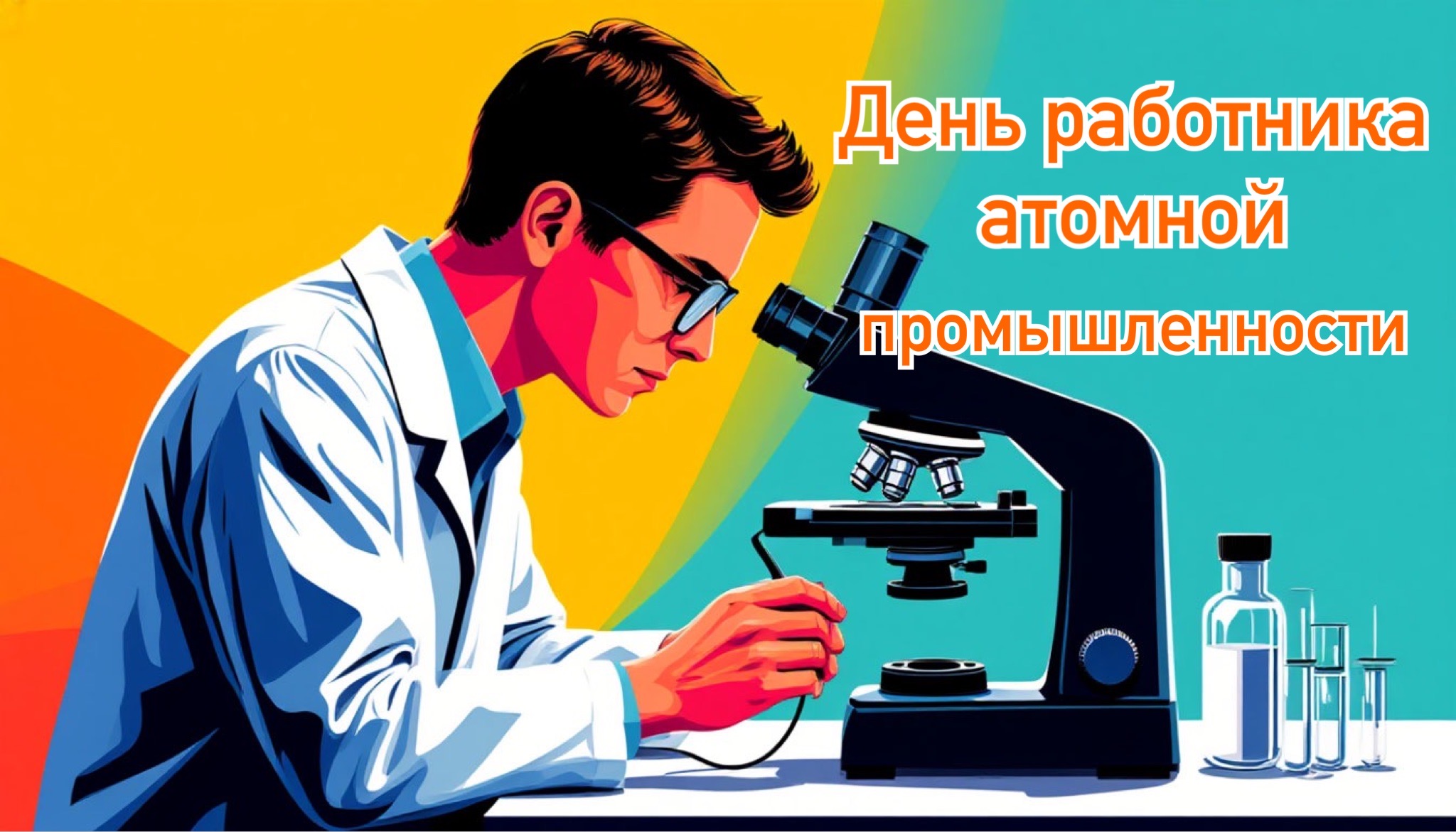 Открытка с Днем работника атомной промышленности
