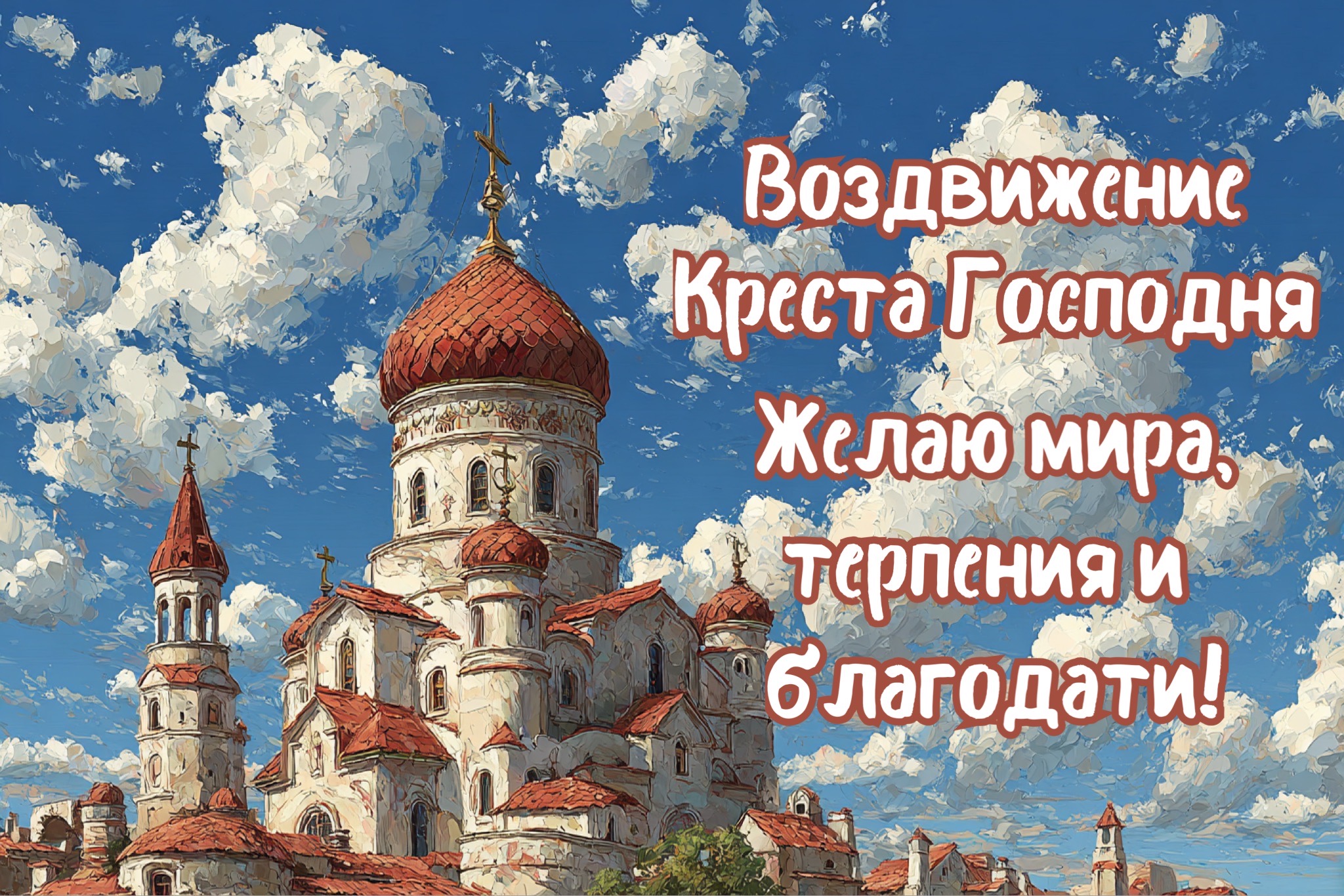 Открытка с Воздвижением Креста Господня