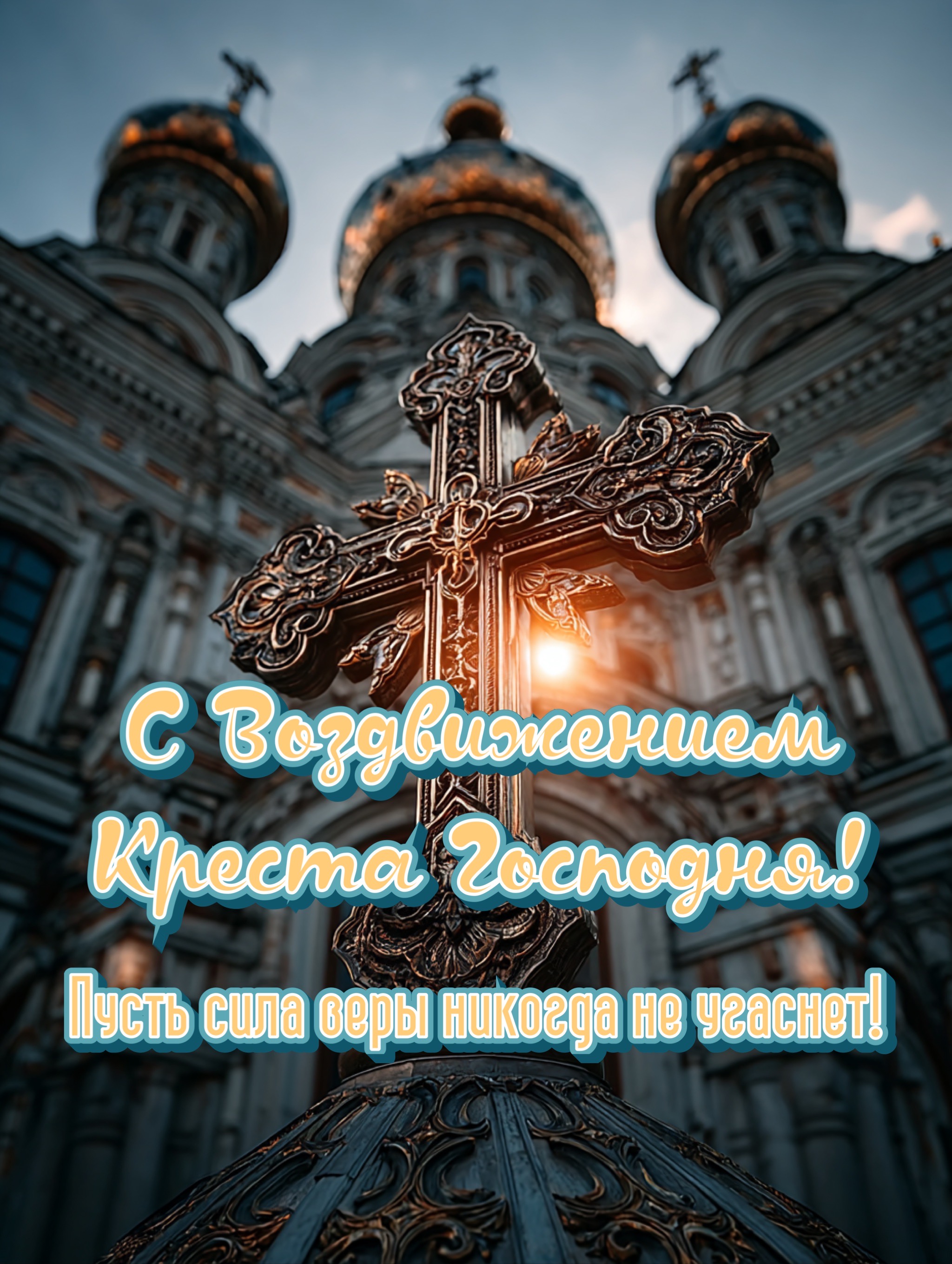 Открытка с Воздвижением Креста Господня