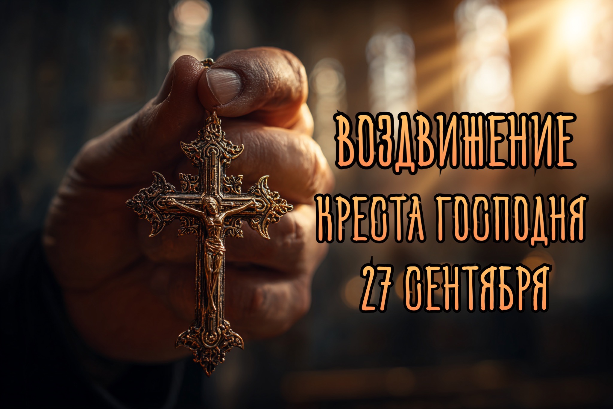 Открытка с Воздвижением Креста Господня