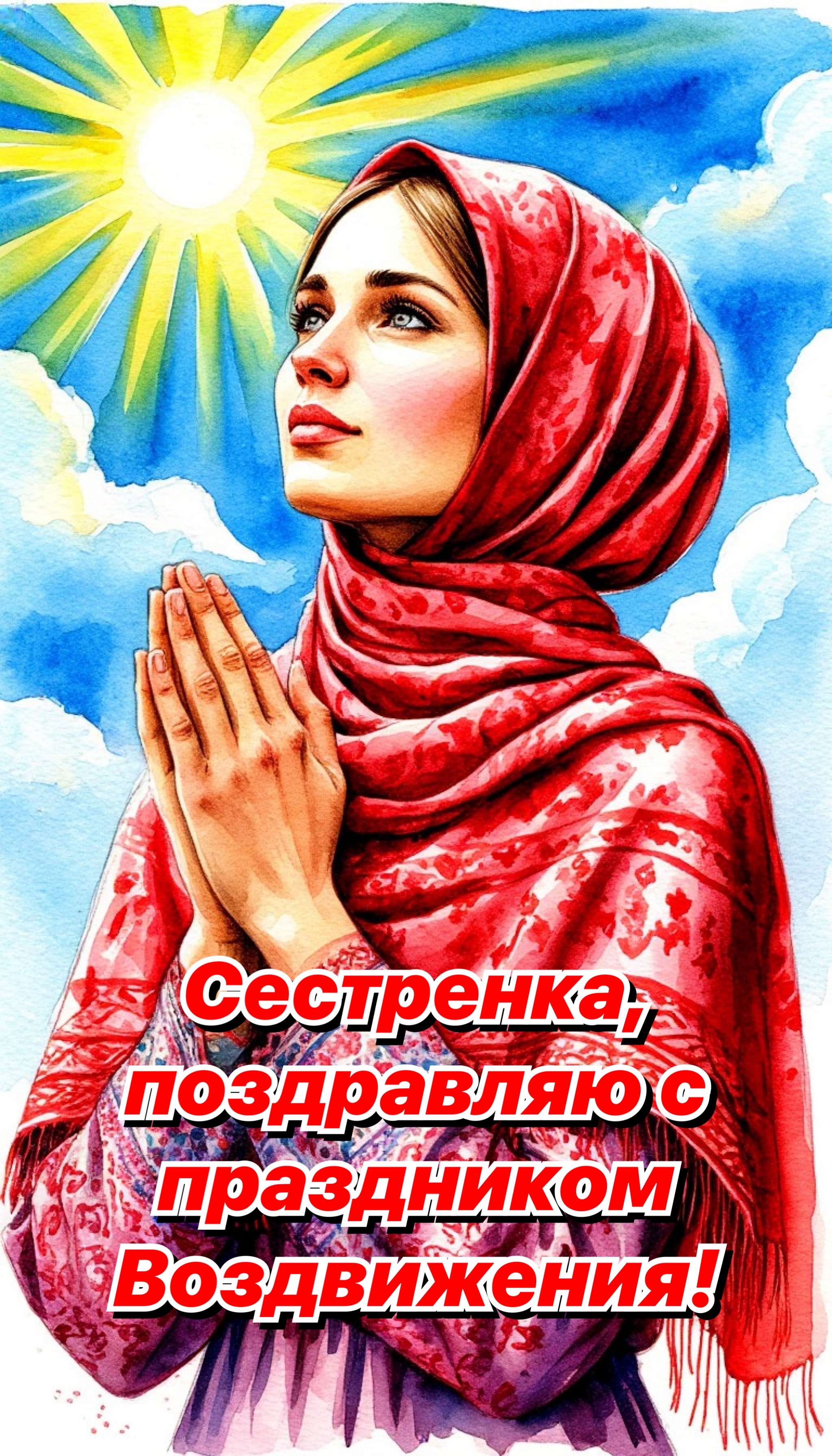 Открытка с Воздвижением Креста Господня