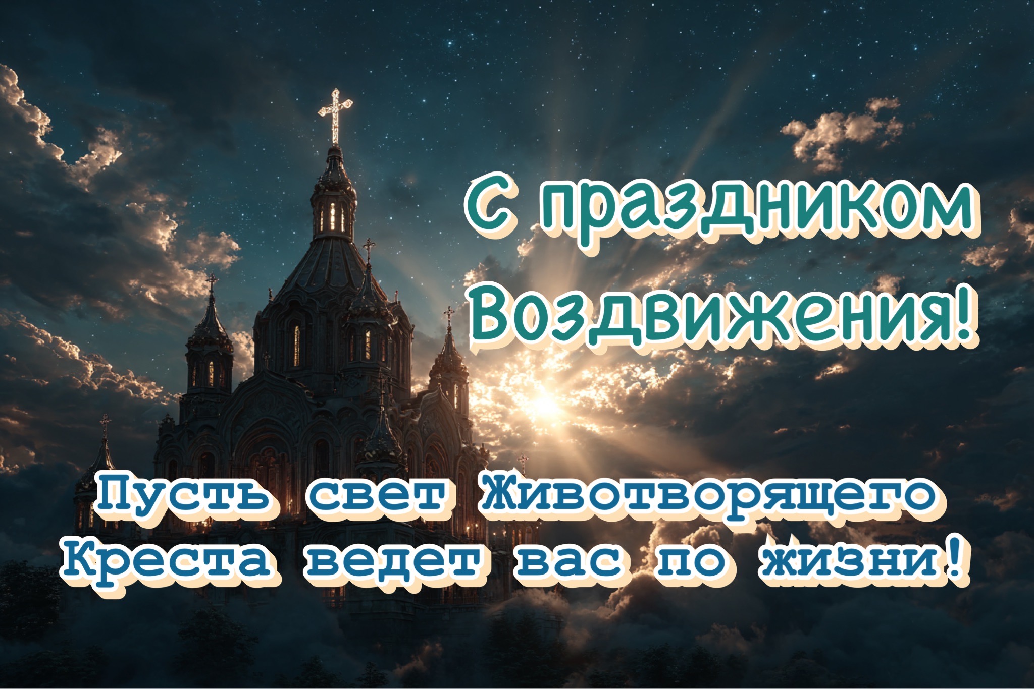 Открытка с Воздвижением Креста Господня