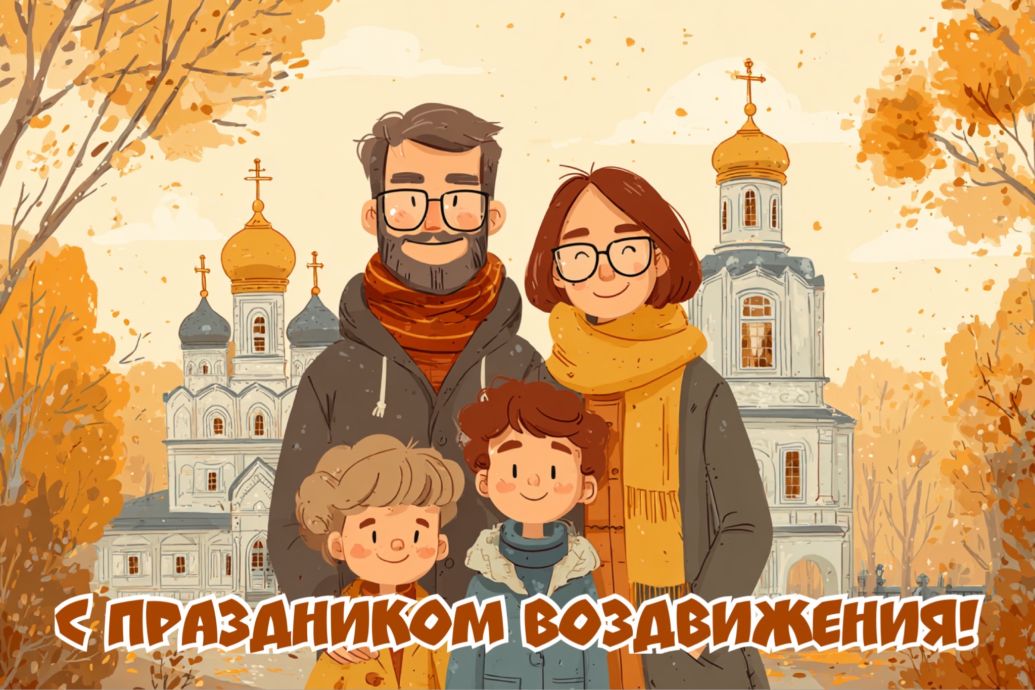 Открытка с Воздвижением Креста Господня