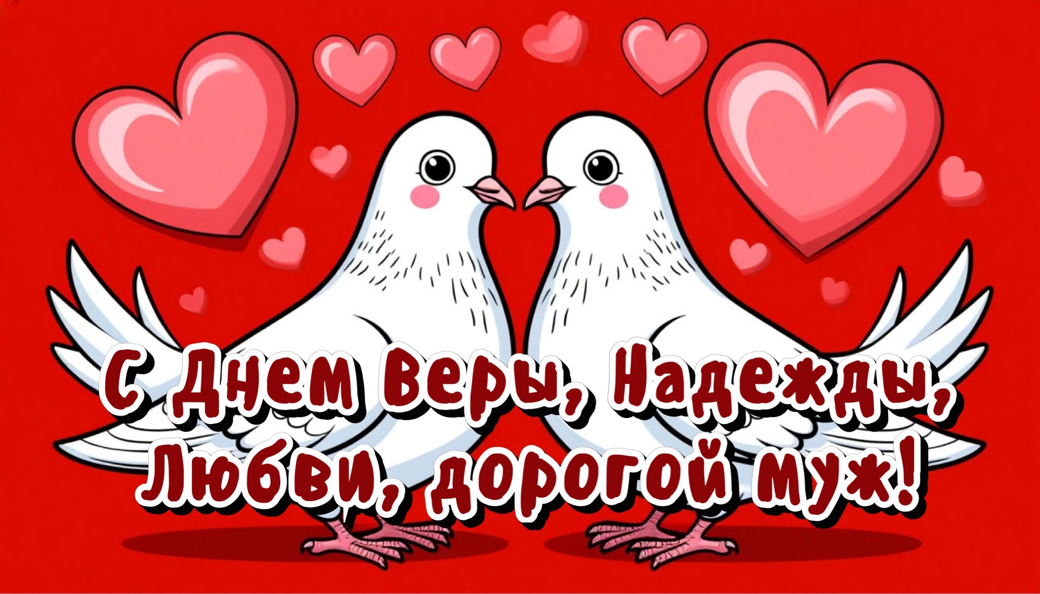Открытка с Днем Веры, Надежды, Любови и Софии