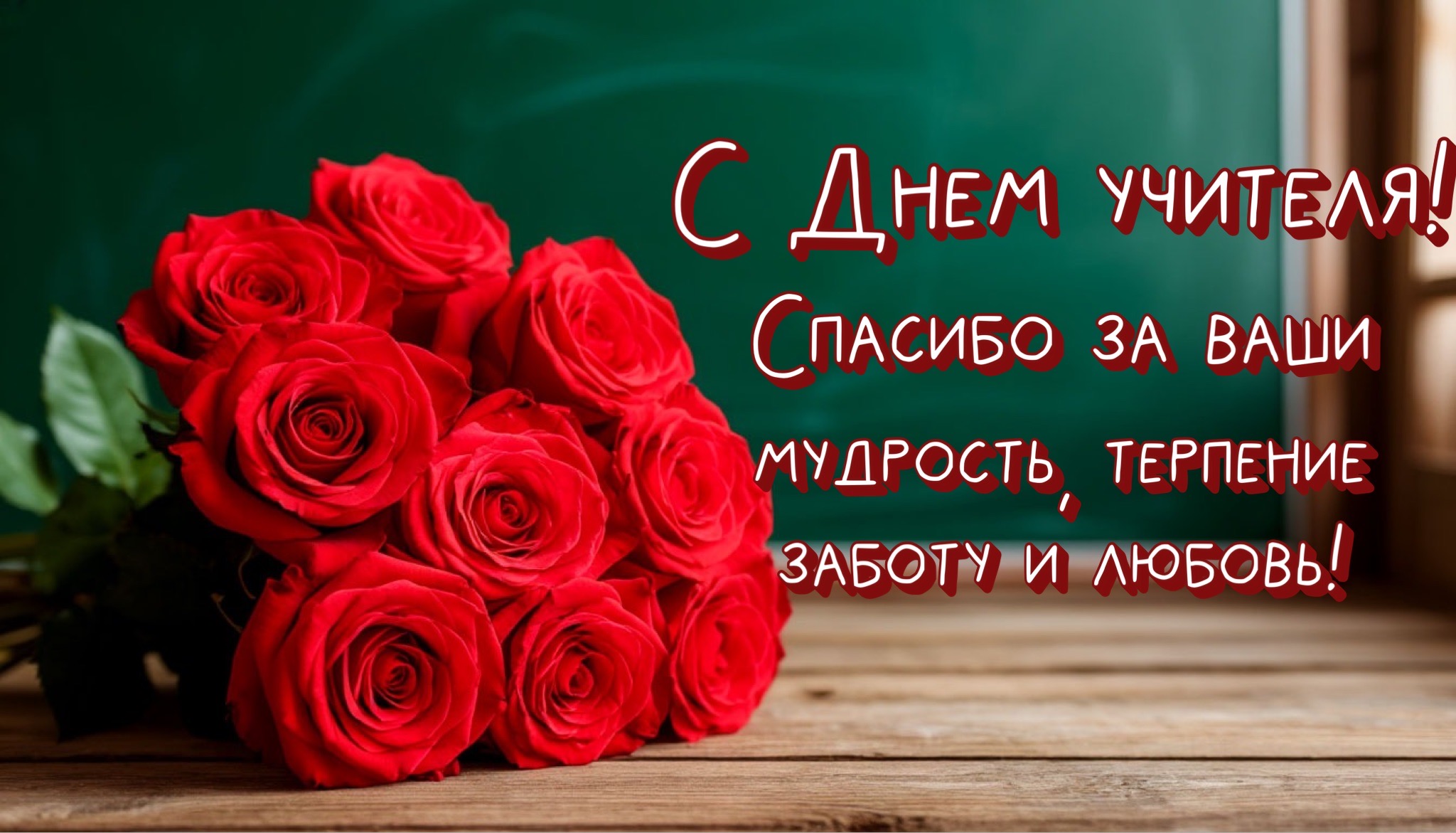 Открытка с Днем учителя