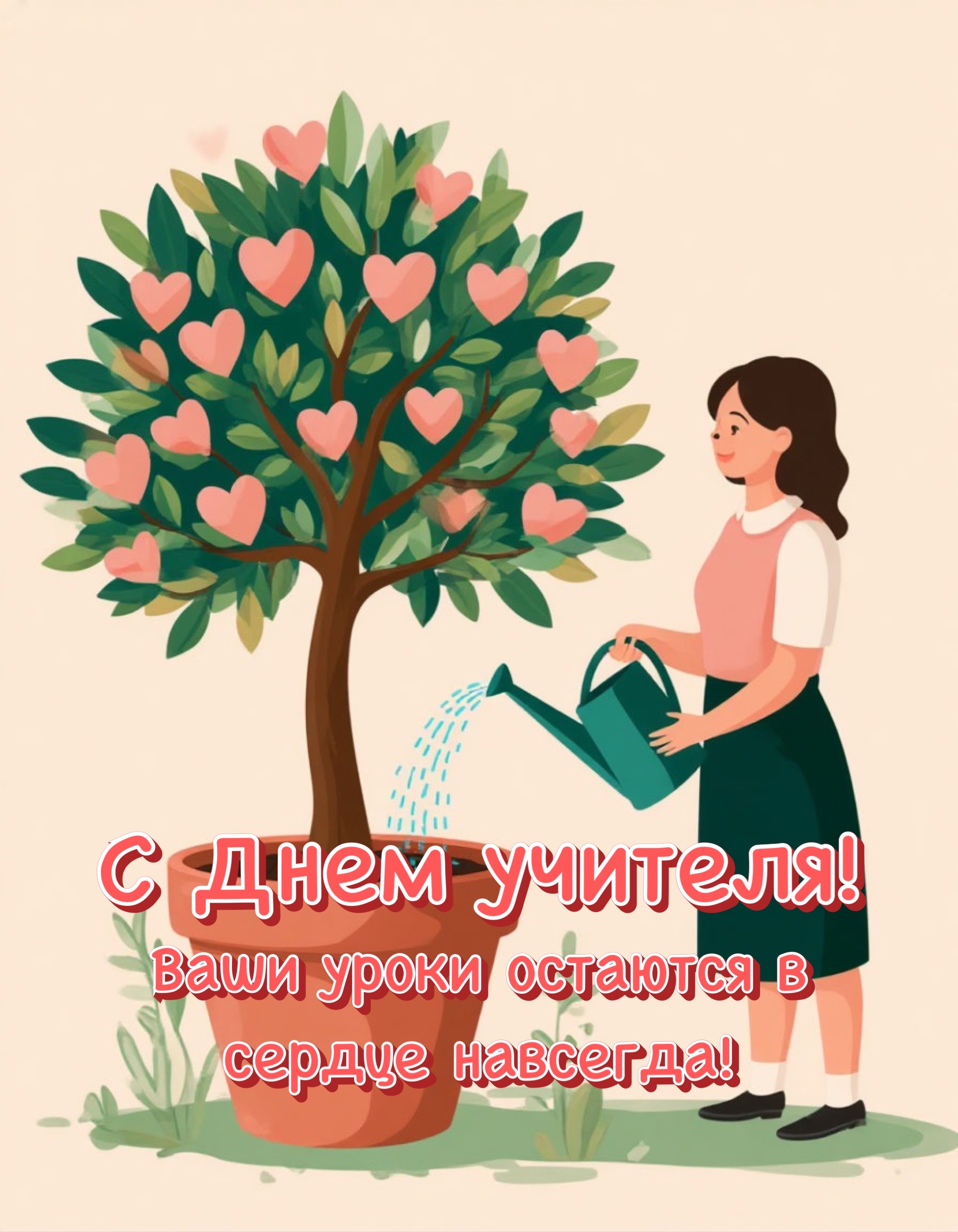 Открытка с Днем учителя