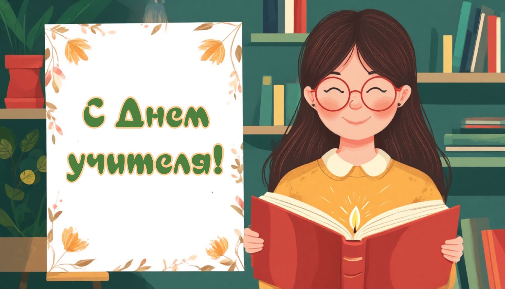 Открытка с Днем учителя