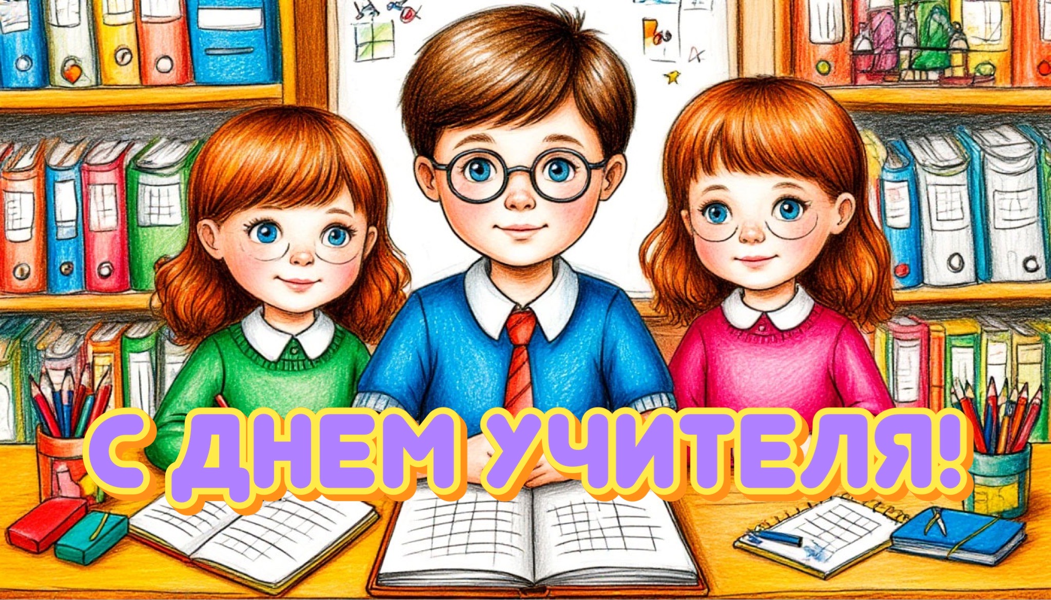 Открытка с Днем учителя