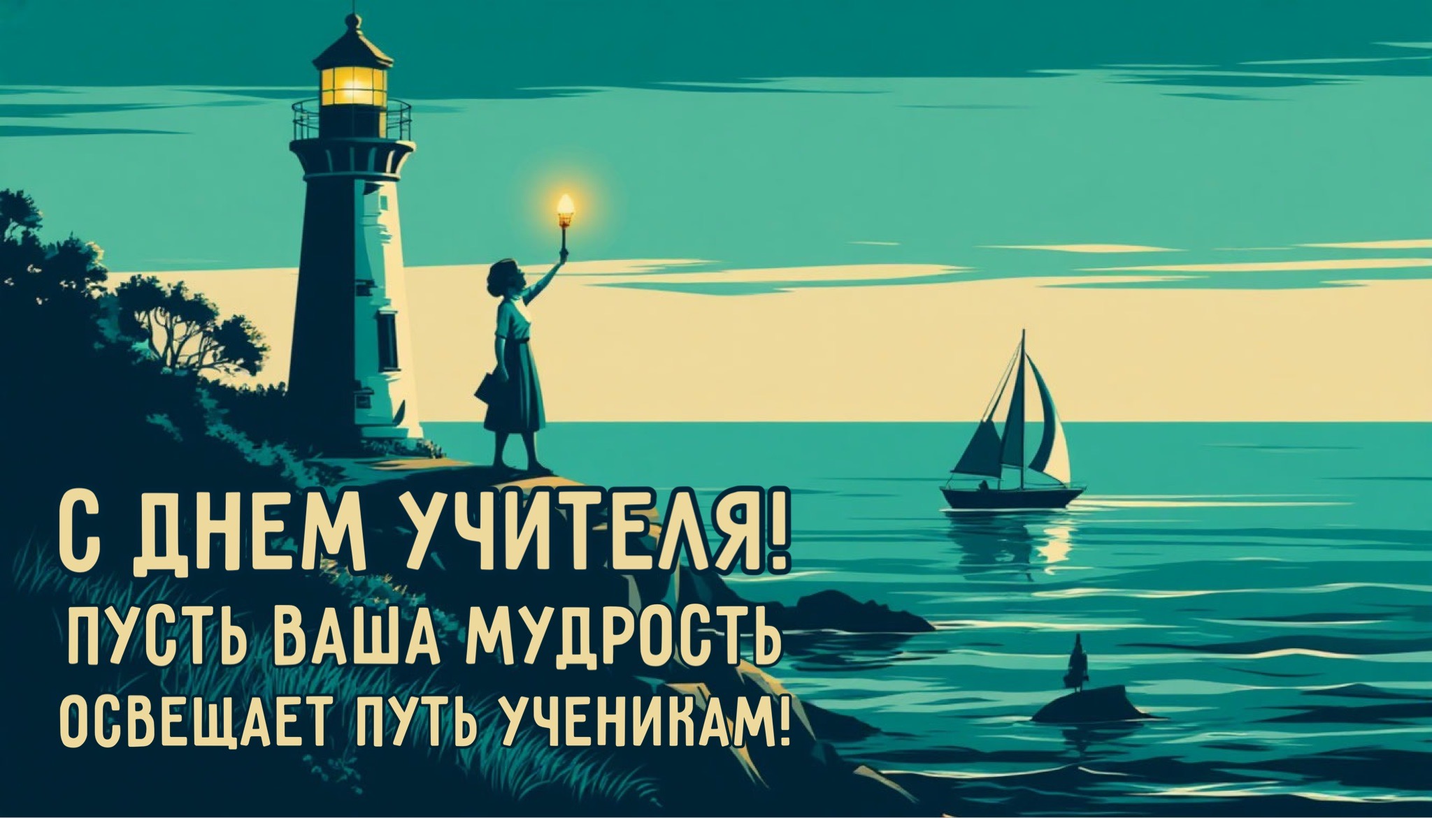 Открытка с Днем учителя