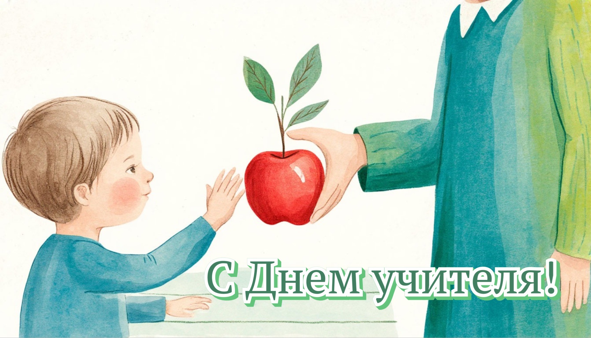 Открытка с Днем учителя