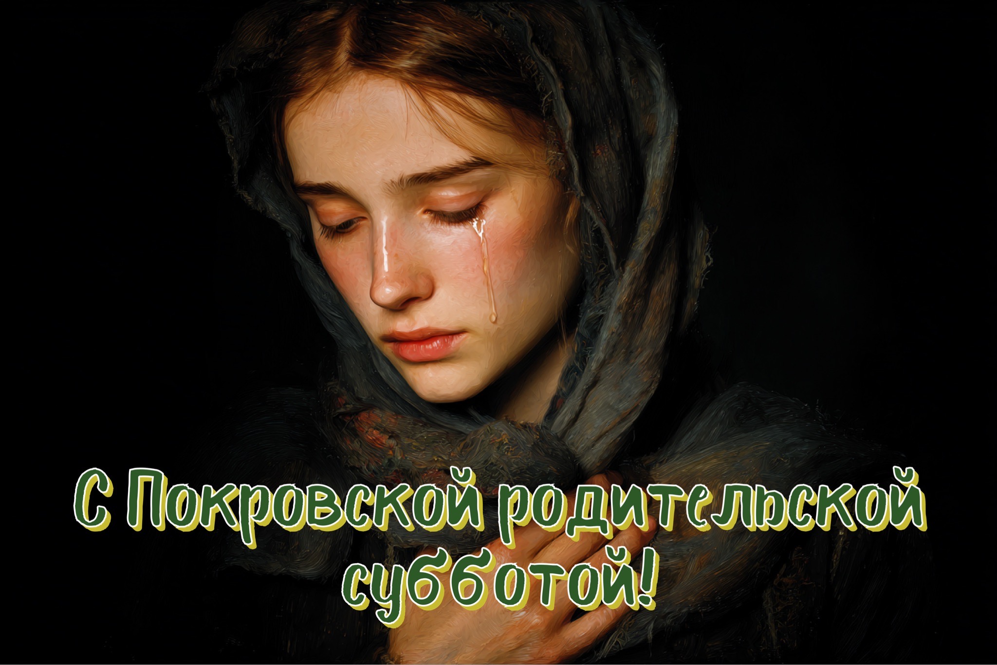 Открытка с Покровской родительской субботой