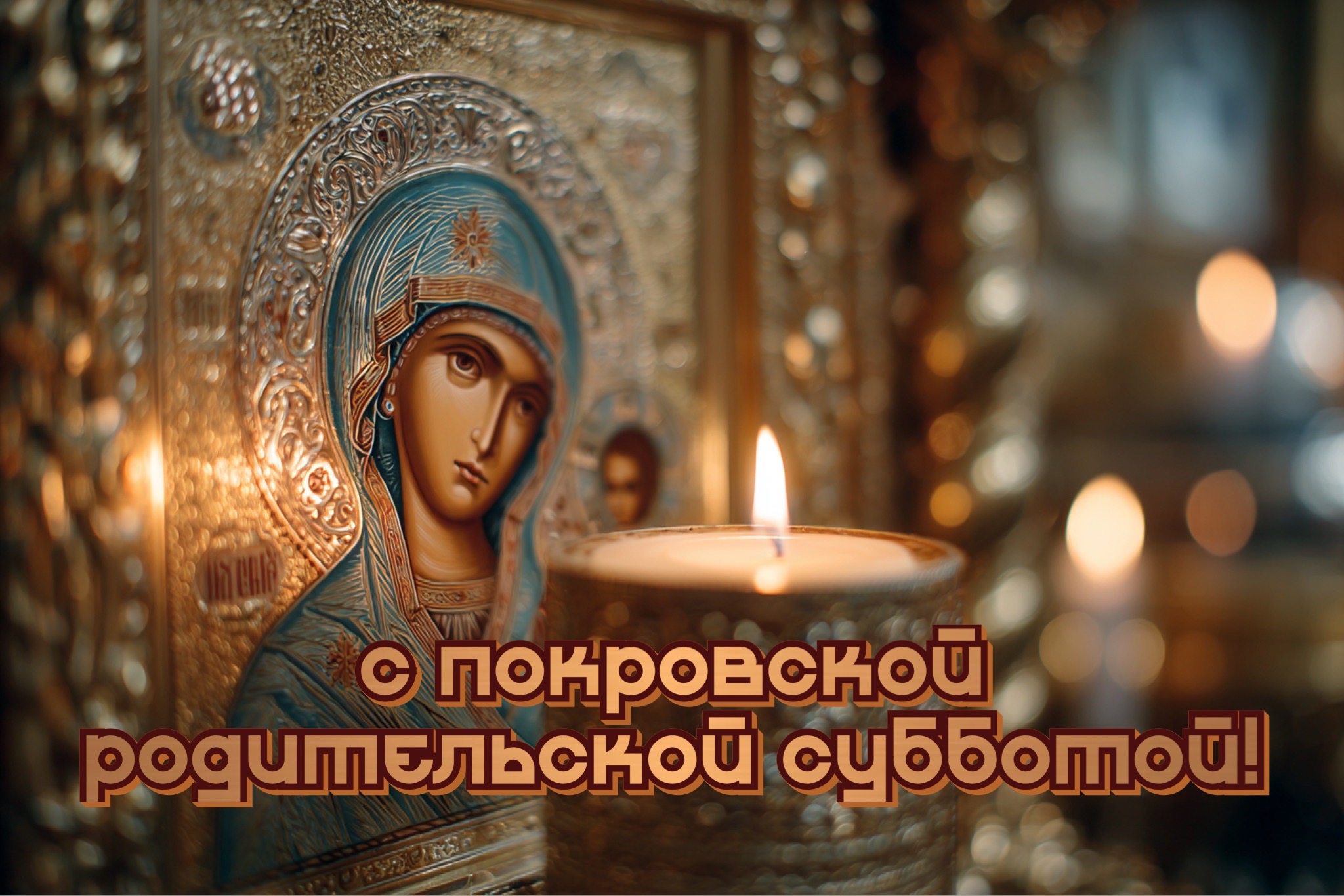 Открытка с Покровской родительской субботой