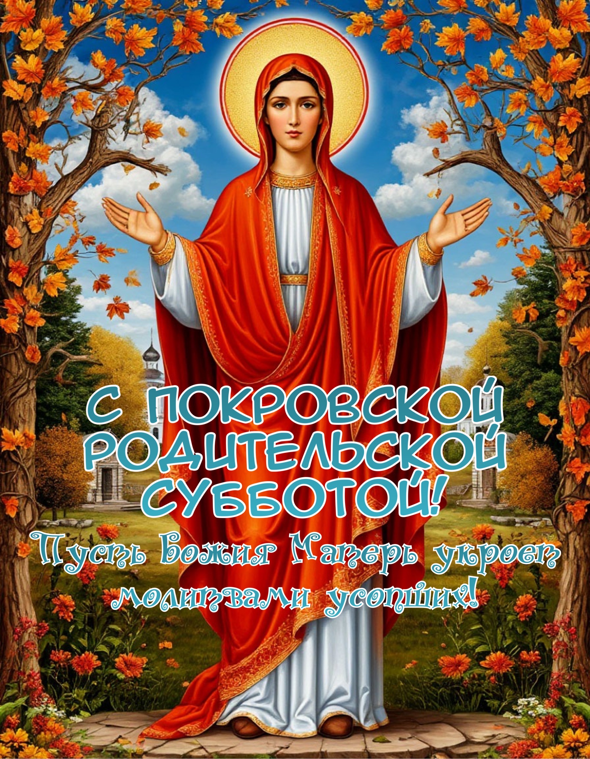 Открытка с Покровской родительской субботой
