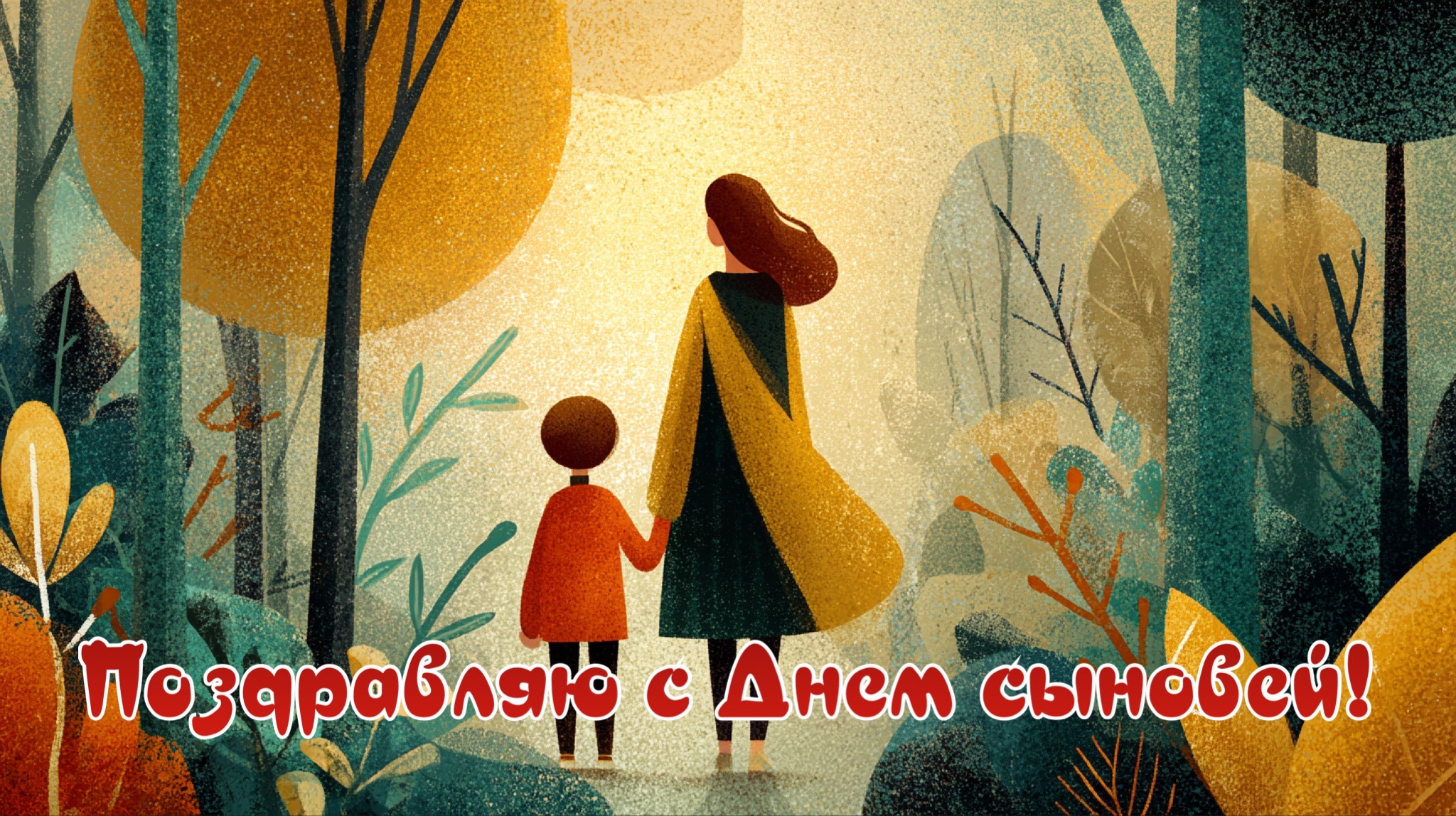 Открытка с Днем сыновей