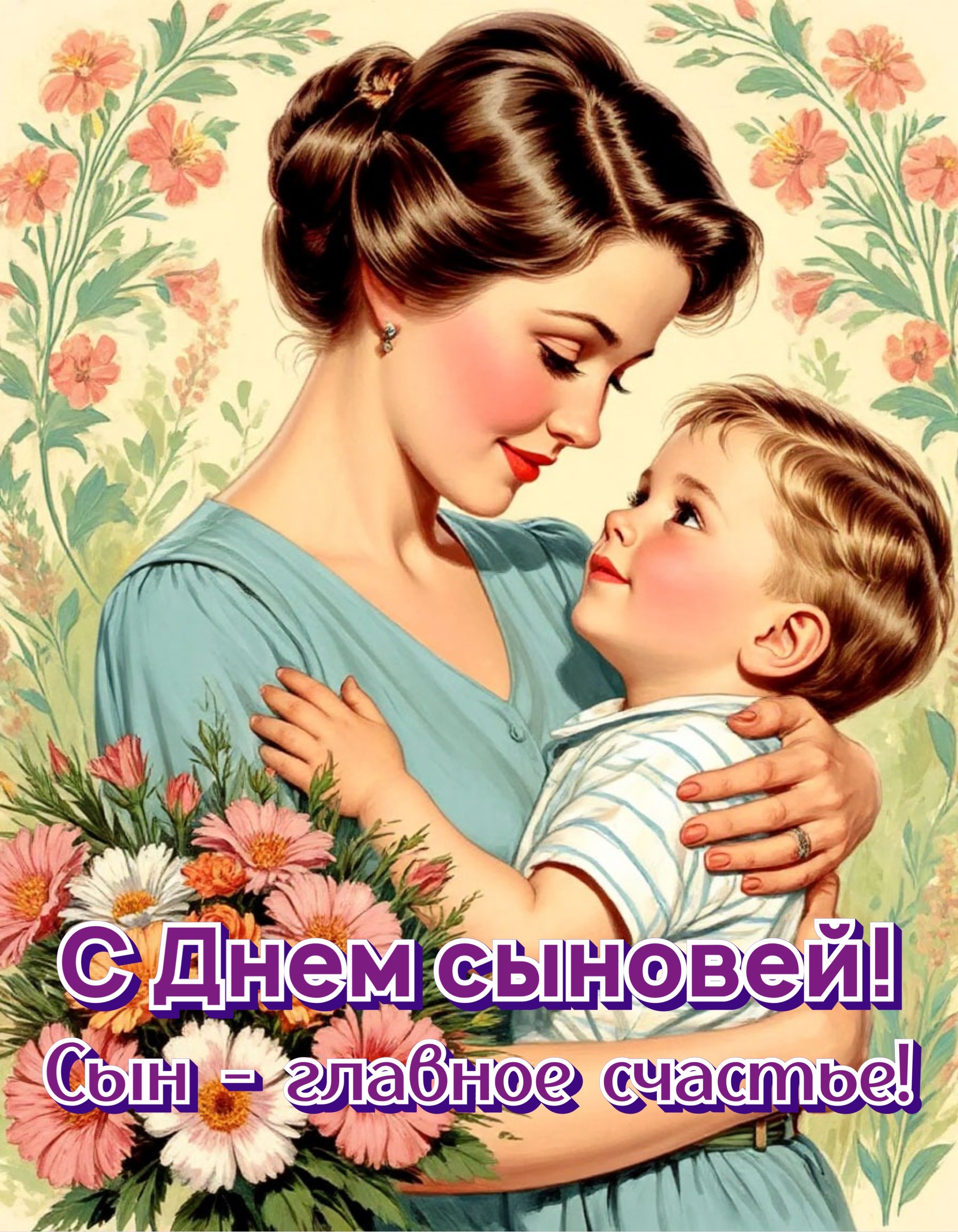 Открытка с Днем сыновей