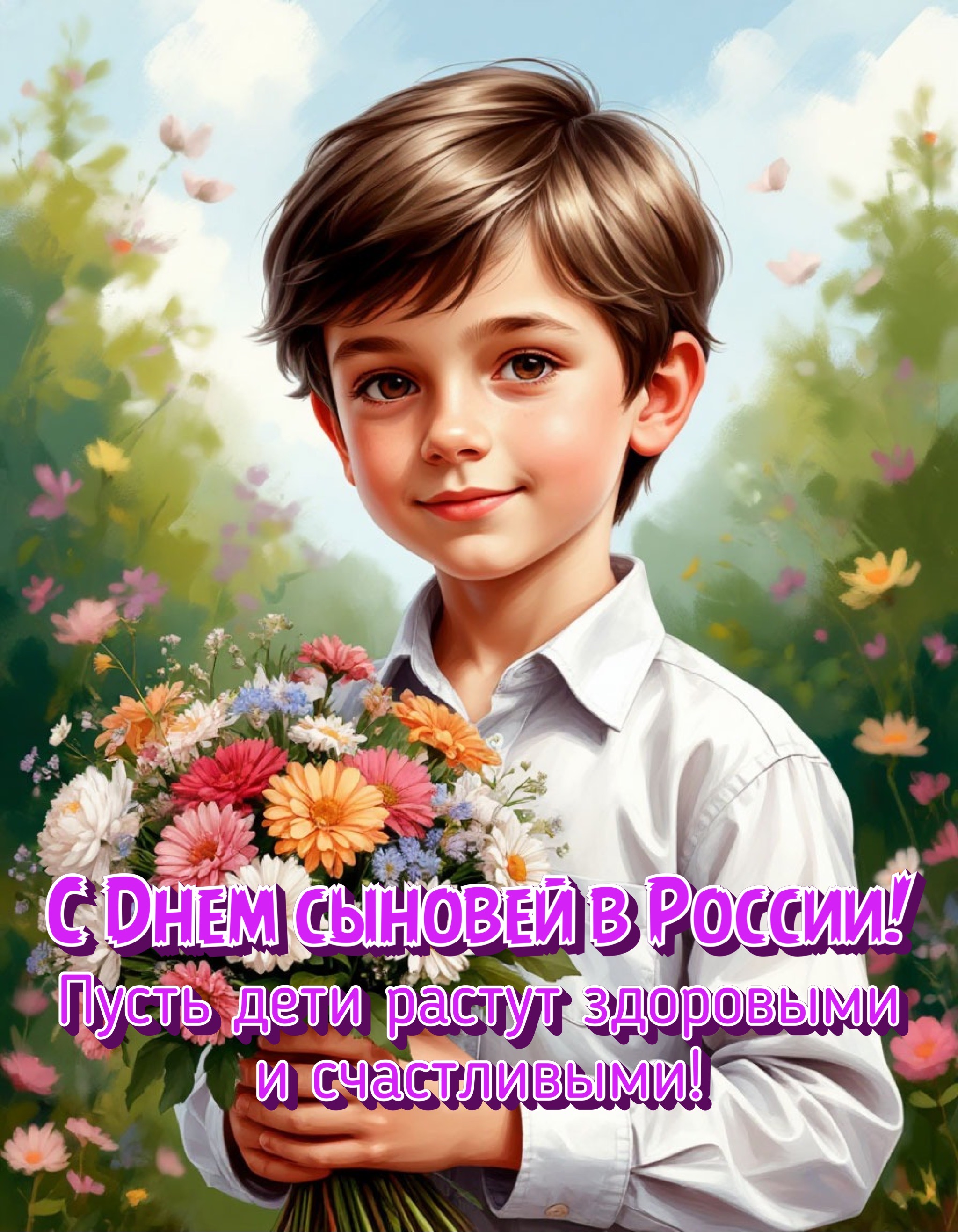 Открытка с Днем сыновей