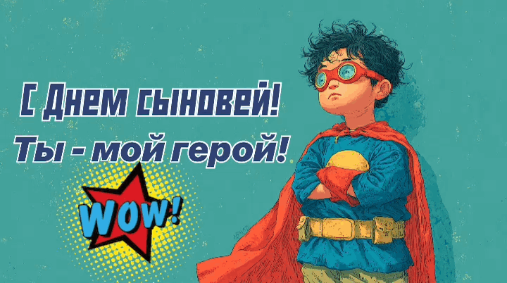 Открытка с Днем сыновей