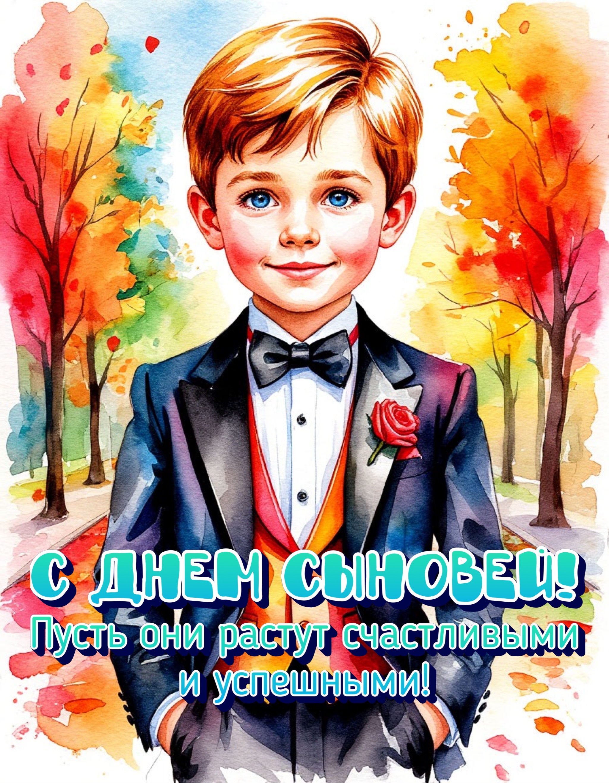 Открытка с Днем сыновей