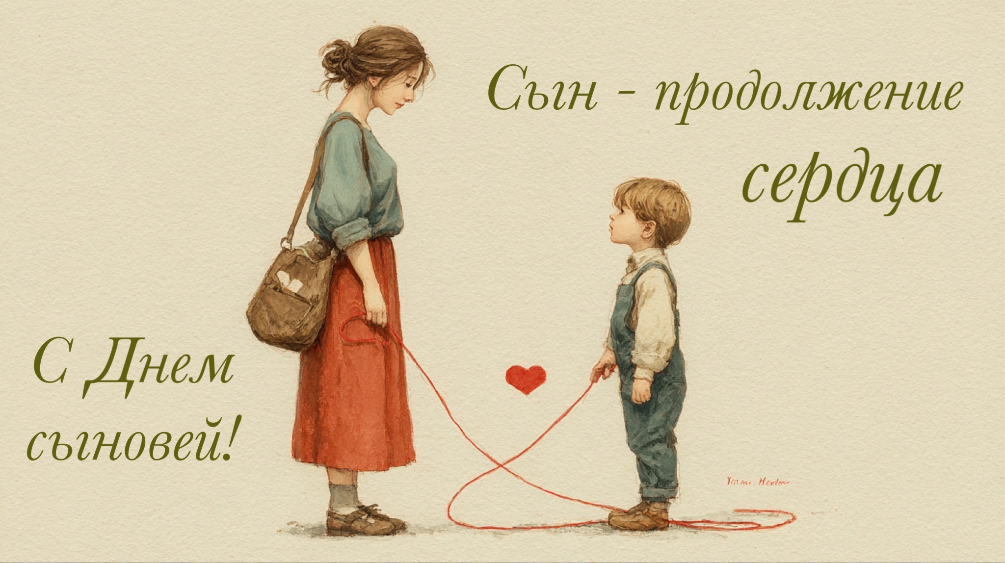 Открытка с Днем сыновей
