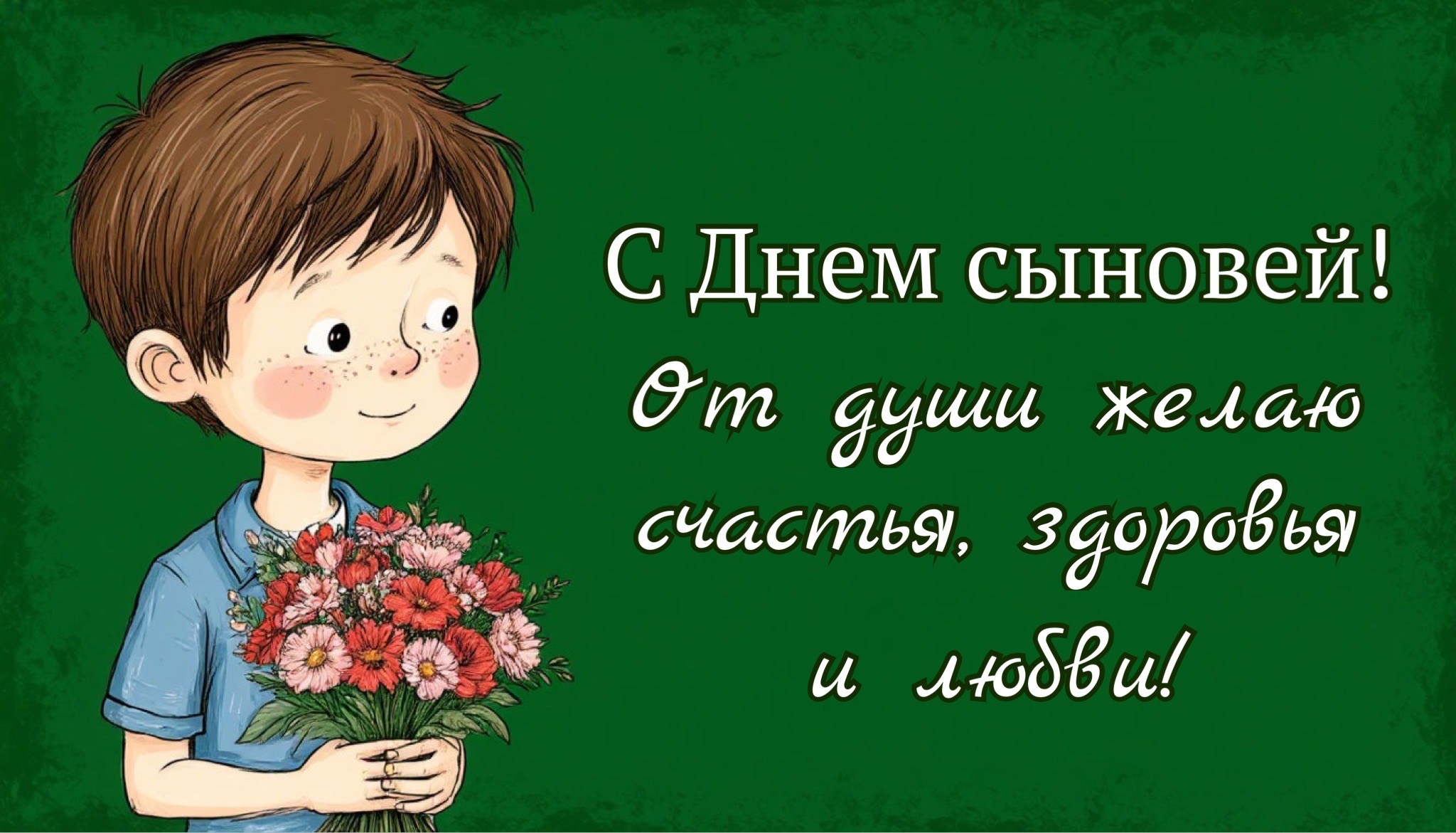 Открытка с Днем сыновей