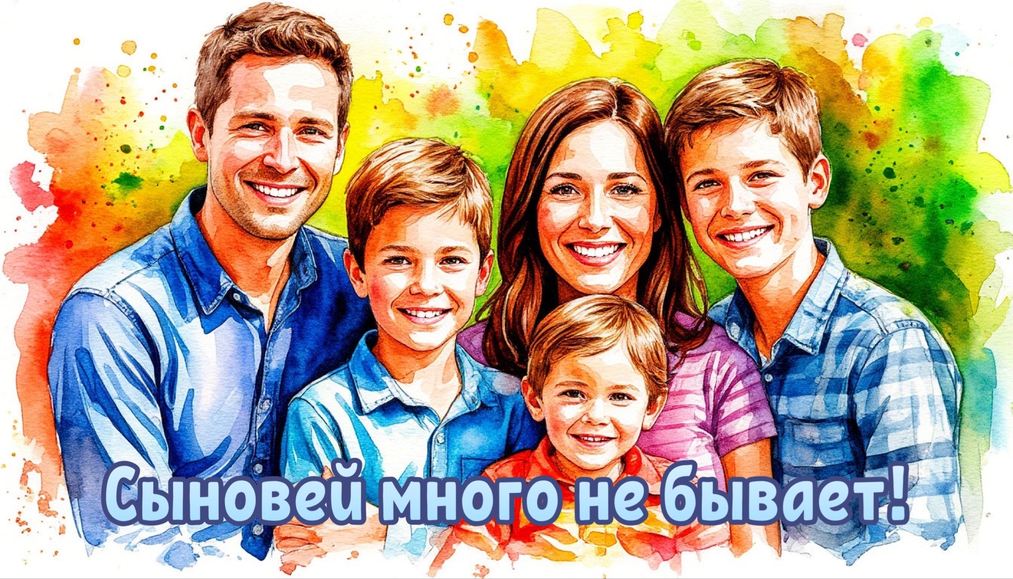 Открытка с Днем сыновей